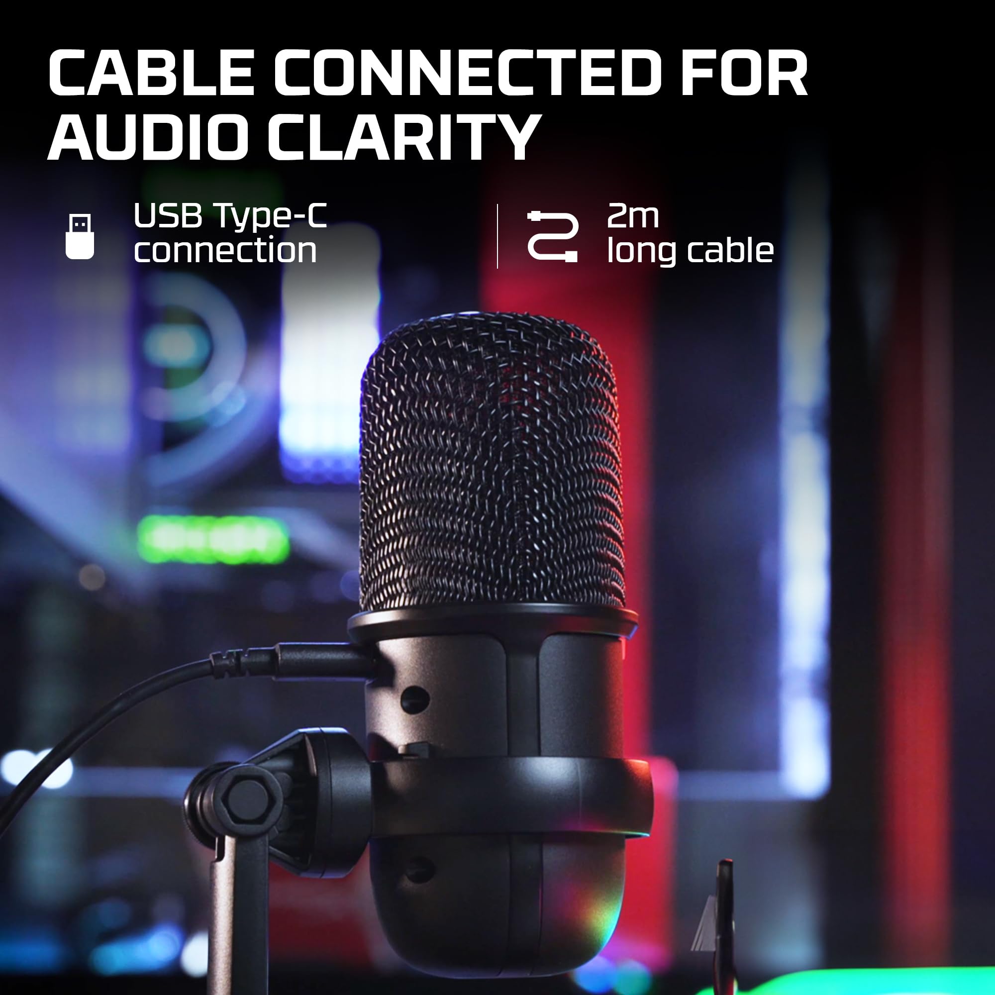 Hyperx Solocast - Usb Condenser Gaming Microphone, For Pc, Ps4, Ps5 And Mac, Tap-To-Mute Sensor, Cardioid Polar Pattern, Great F