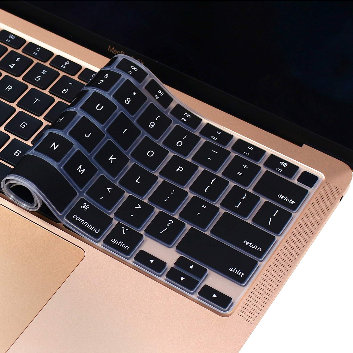 Silicone Keyboard Cover Skin For Macbook Air 13.3 Inch A2337 M1 Released In Nov. 2020 Touch Id & Retina Display Us Layout Ultra