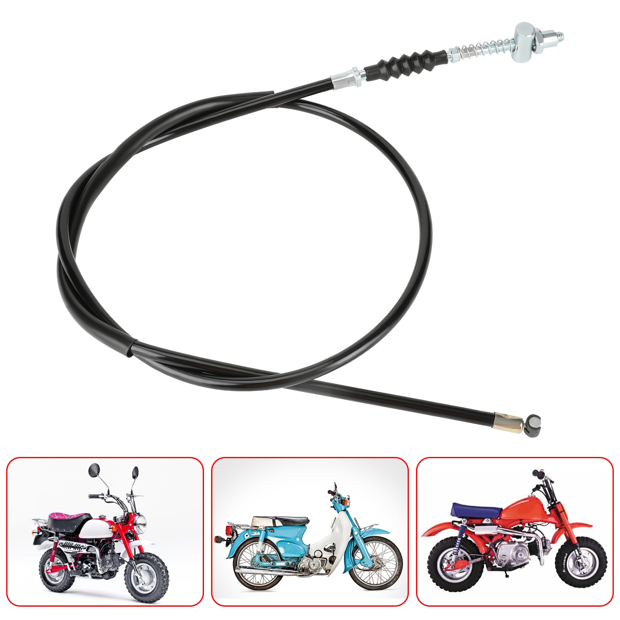 Grehua 47 Inch Front Drum Brake Cable Line Motorcycle Black For 70Cc 90Cc 110Cc Ct70 C70 Xl70 Cl70 Sl70 Z50 C90 Ct90 Sl90 Cl90 M