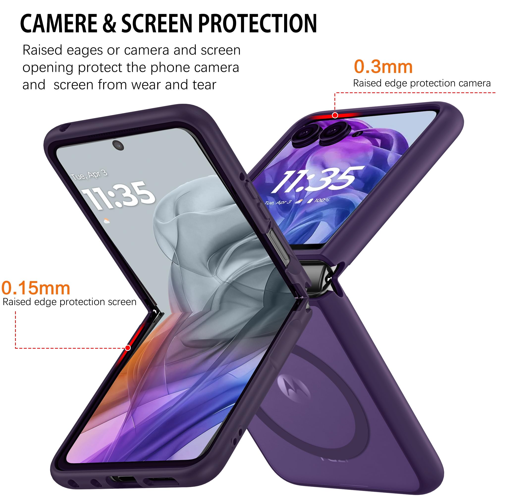 Duedue For Motorola Razr Plus 2025/2024 Case, Moto Razr 50 Ultra 5G Case Magnetic, Protective Cover Shockproof Phone Case For Mo