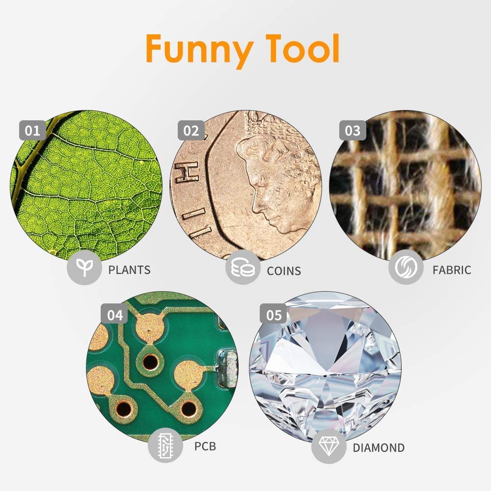 Koolertron 7'' Lcd Digital Microscope With 32G Tf Card,12Mp 1 1200X Magnification Handheld Usb Microscope Camera,8 Led Light,Rec