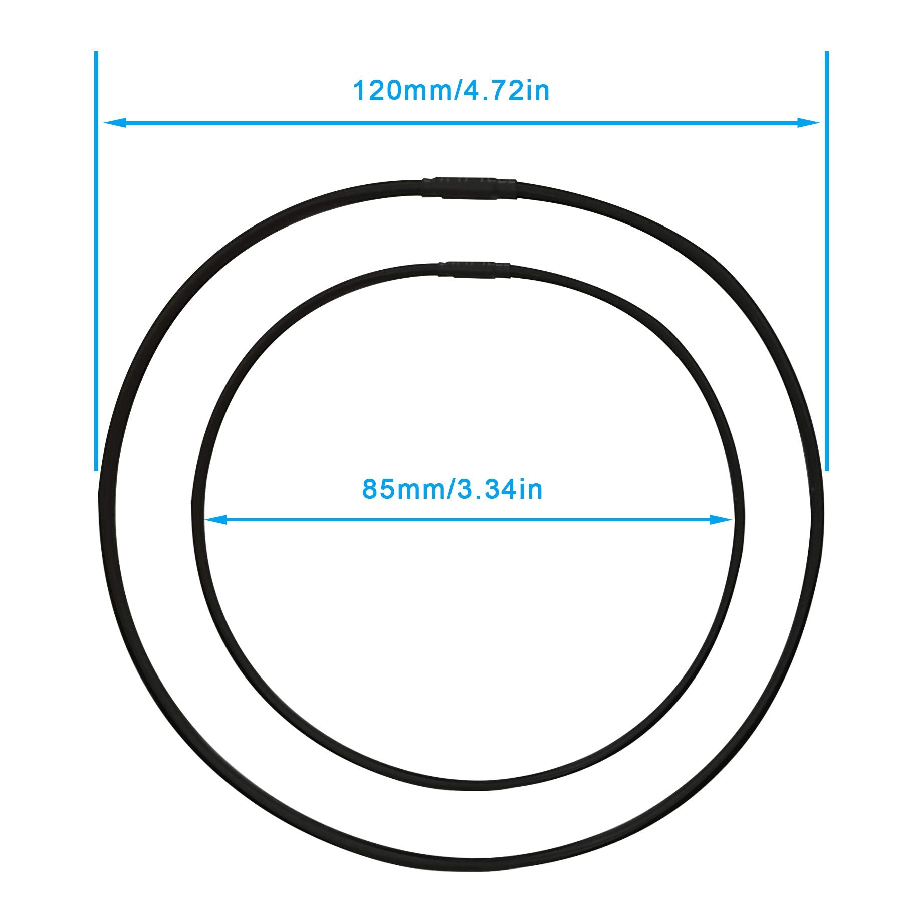 Mictop Universal Elastic Bands Replacement For Microphone Shock Mount Mic Holder Clamp Clip Anti Aging Rubber Rings, 6Pcs (Black