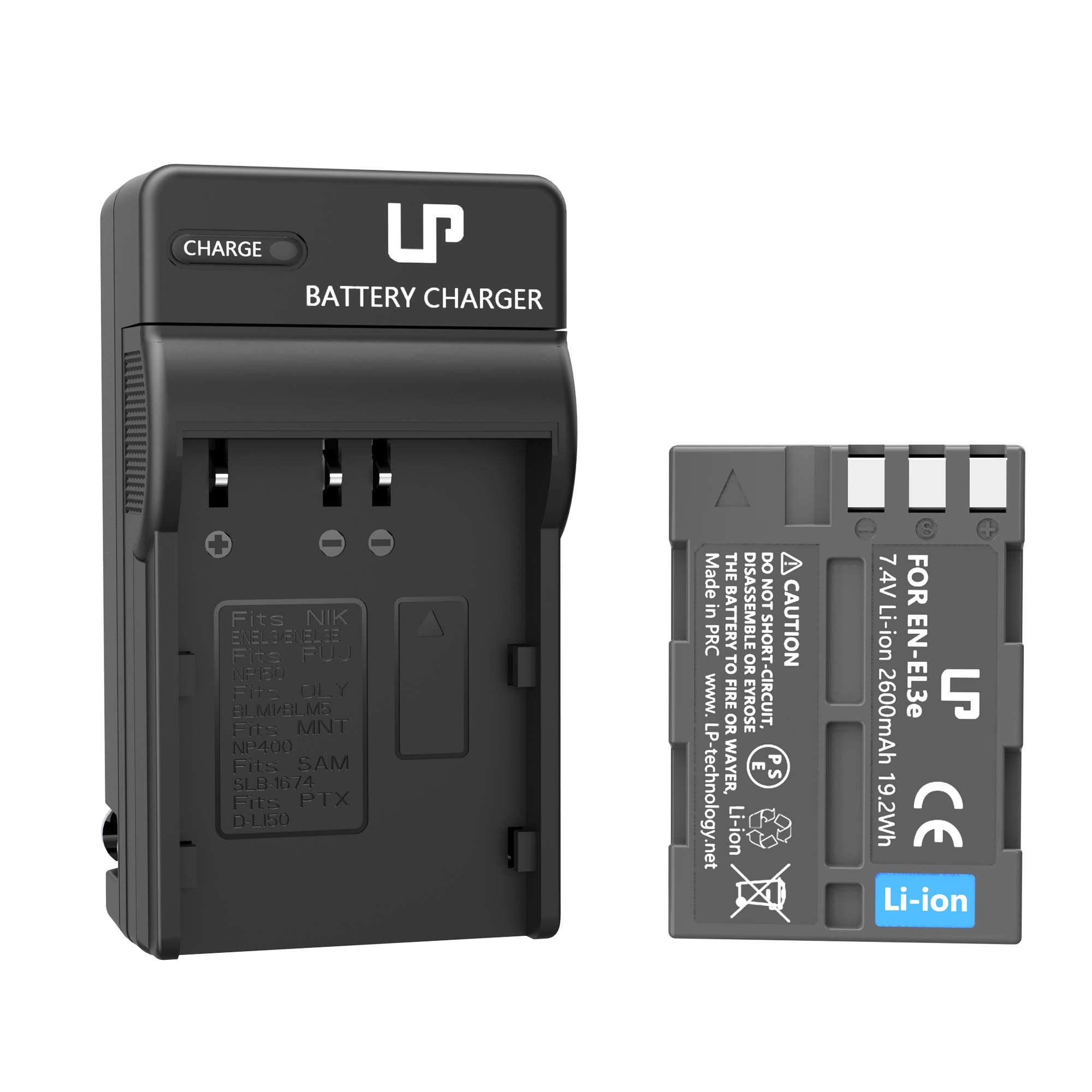 En El3E Battery Charger Pack, Lp Replacement For Nikon En El3E, El3, El3A, Mh 18, Mh 18A, Mh 19, Compatible With Nikon D700, D30