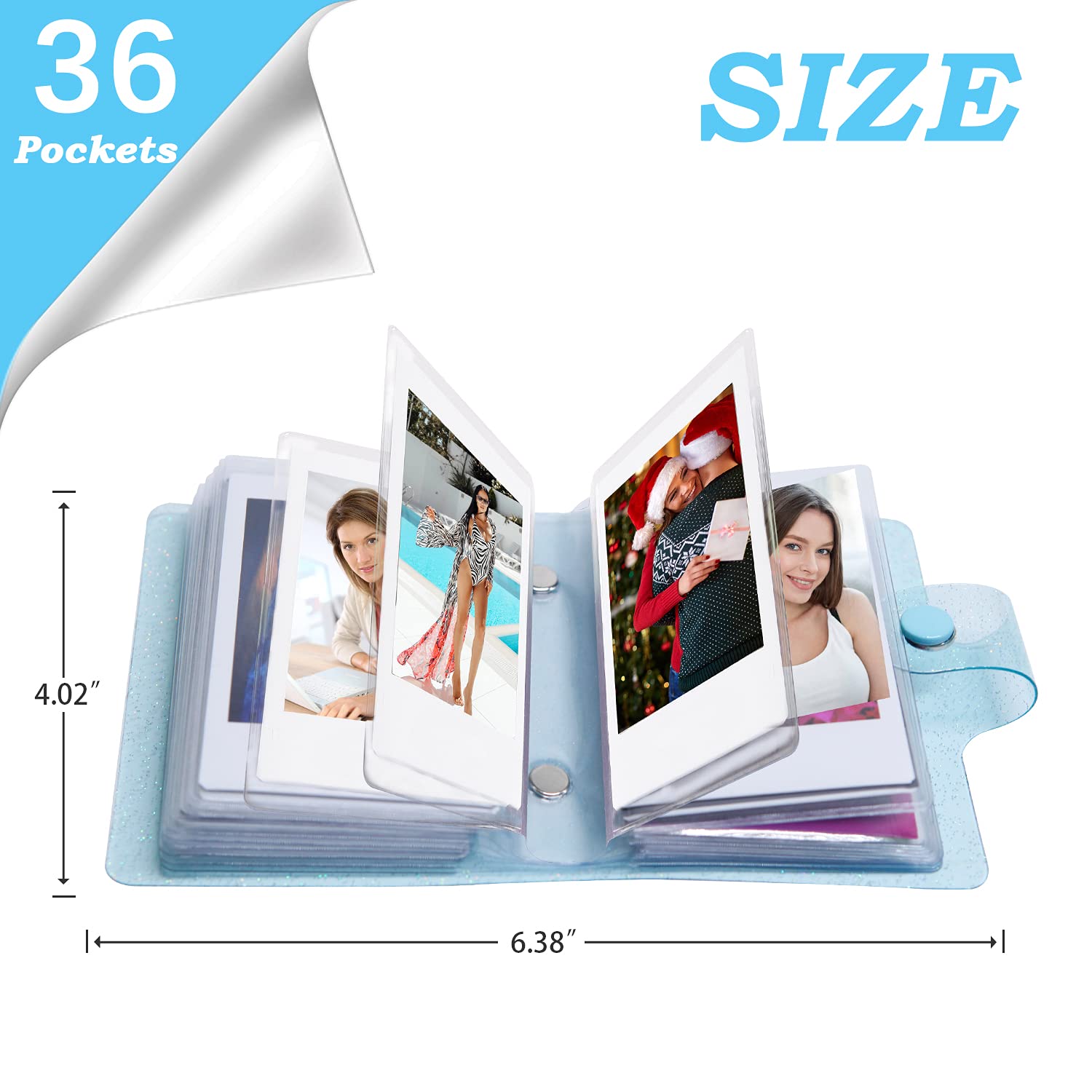 2Packs 36 Pockets 2X3 Small Photo Album For Fujifilm Instax Mini 12 11 9 8+ 8 7S 99 90 70 50S 40 26 25 Camera, Polaroid Snap, Z2