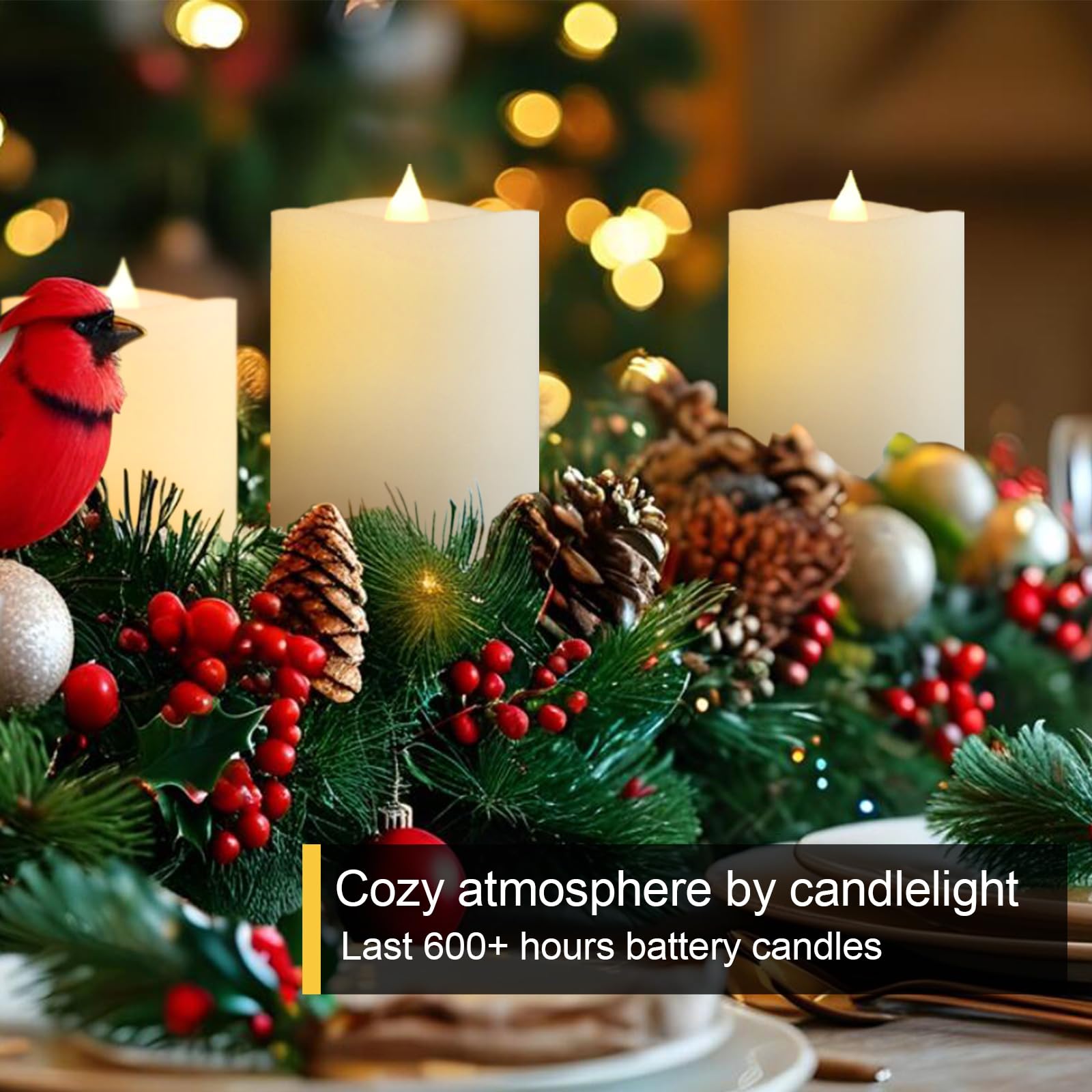 Genwelled Life Plus 3X4 Flameless Candles With Remote Set Of 2, 4 Inch Battery Candles Flickering With Timer, Led Pillar Candle