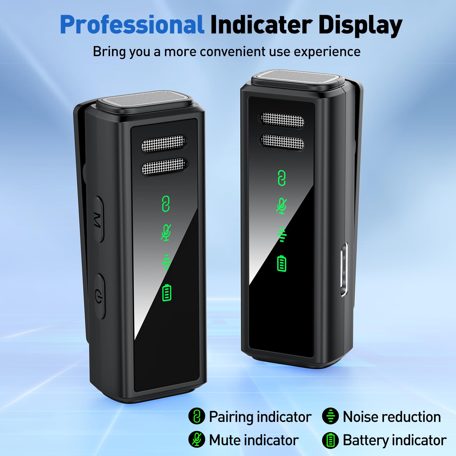 Vezqua Usb C Wireless Lavalier Microphone For Android, Pc, Laptop, Iphone 15/16, Usb Microphone With Noise Cancellation, Lapel M