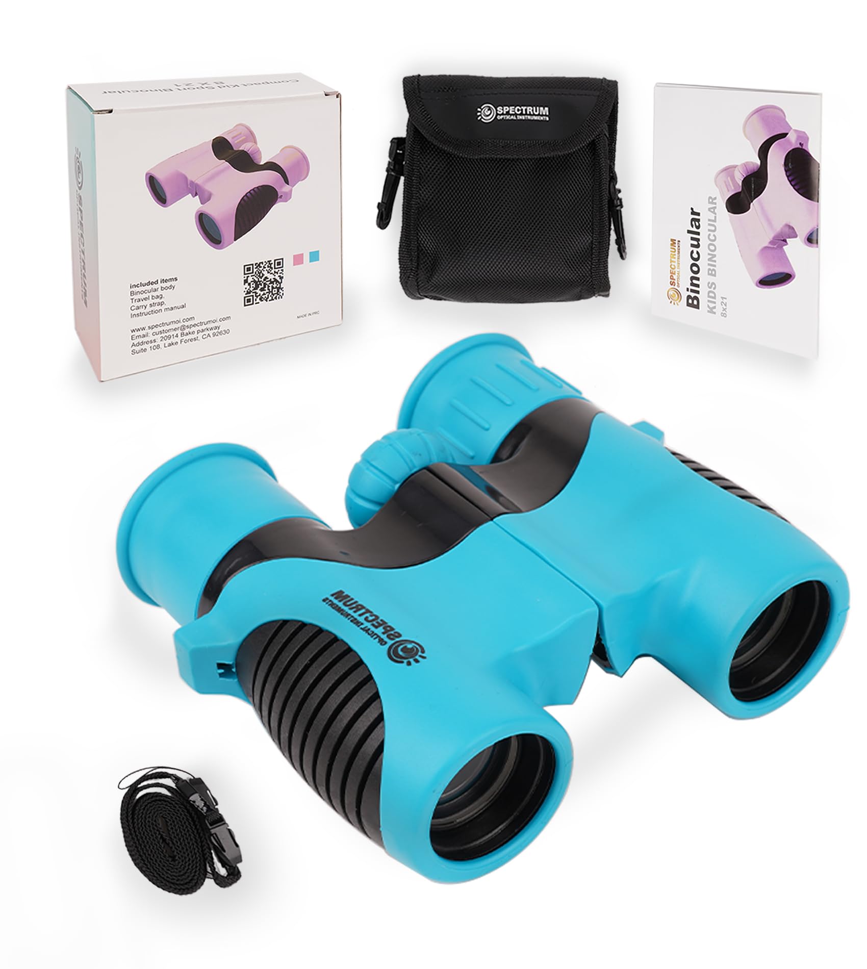 Spectrumoi Binocular For Kids,8X21 Kid Binoculars, Binoculars For Kids 8 12, Toy Binoculars For Kids 5 7, Blue Binocular