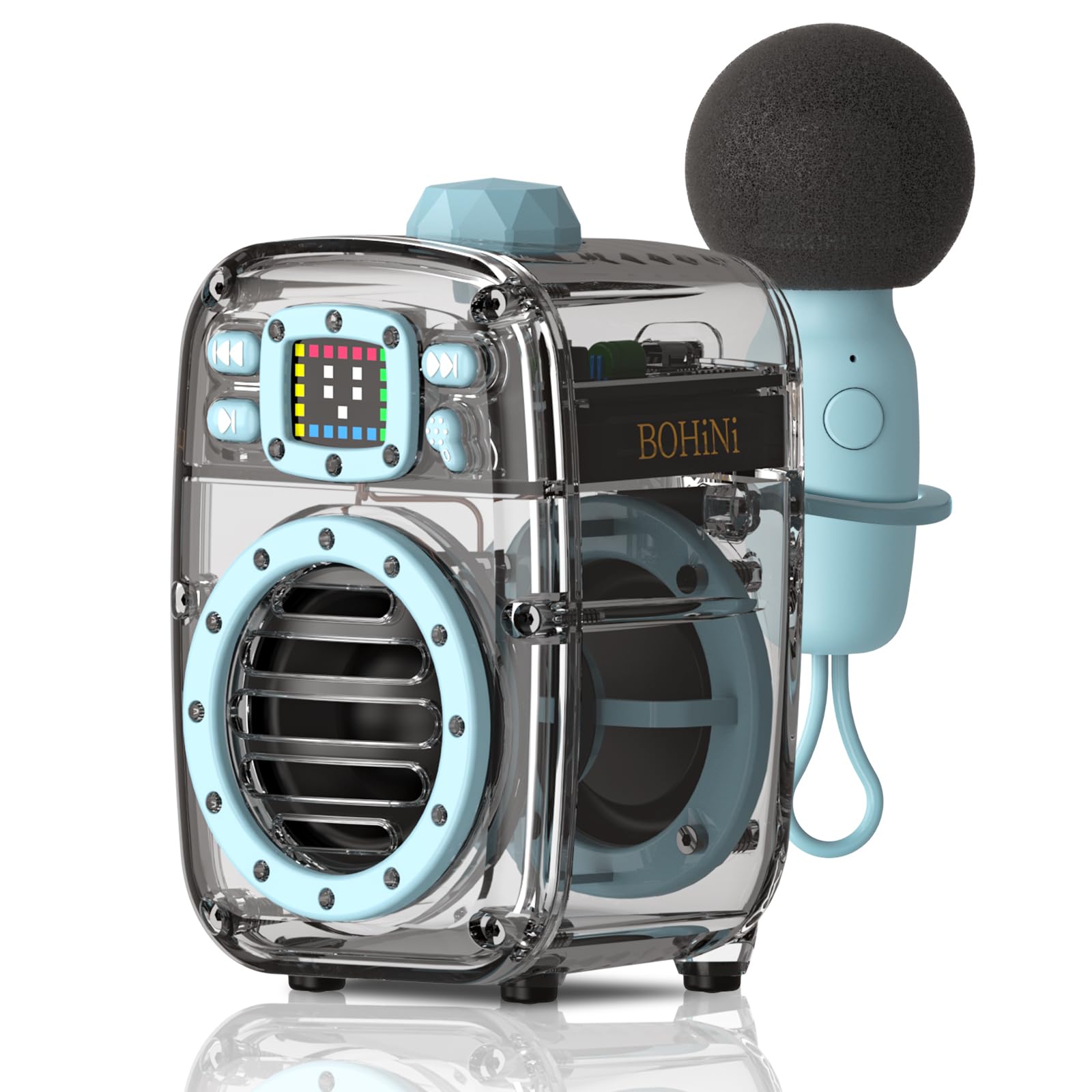 Small Bluetooth Speaker with Powerful Crystal Stereo Sound and Deep Bass, Mini Speakers with DSP, BT5.3, Microphone, Portable Sp