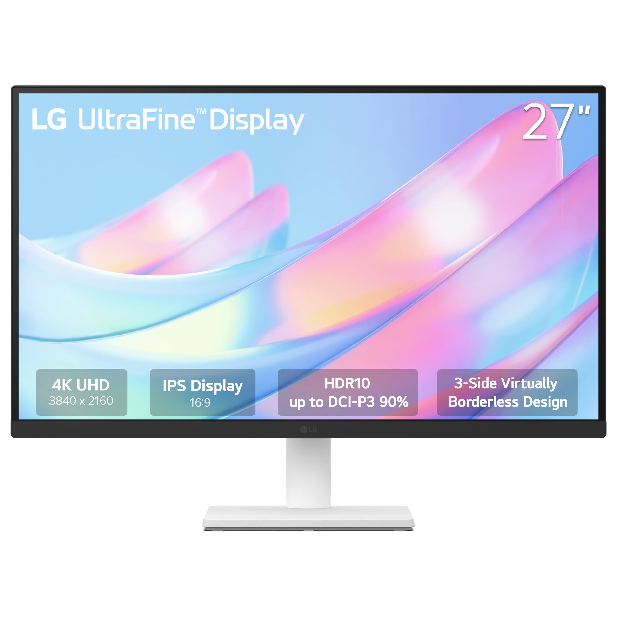 Lg 27Us500 W Ultrafine Monitor 27 Inch 4K Uhd (3840X2160) Hdr10 Ips Borderless Design Reader Mode Flicker Safe Switch App Hdmi D