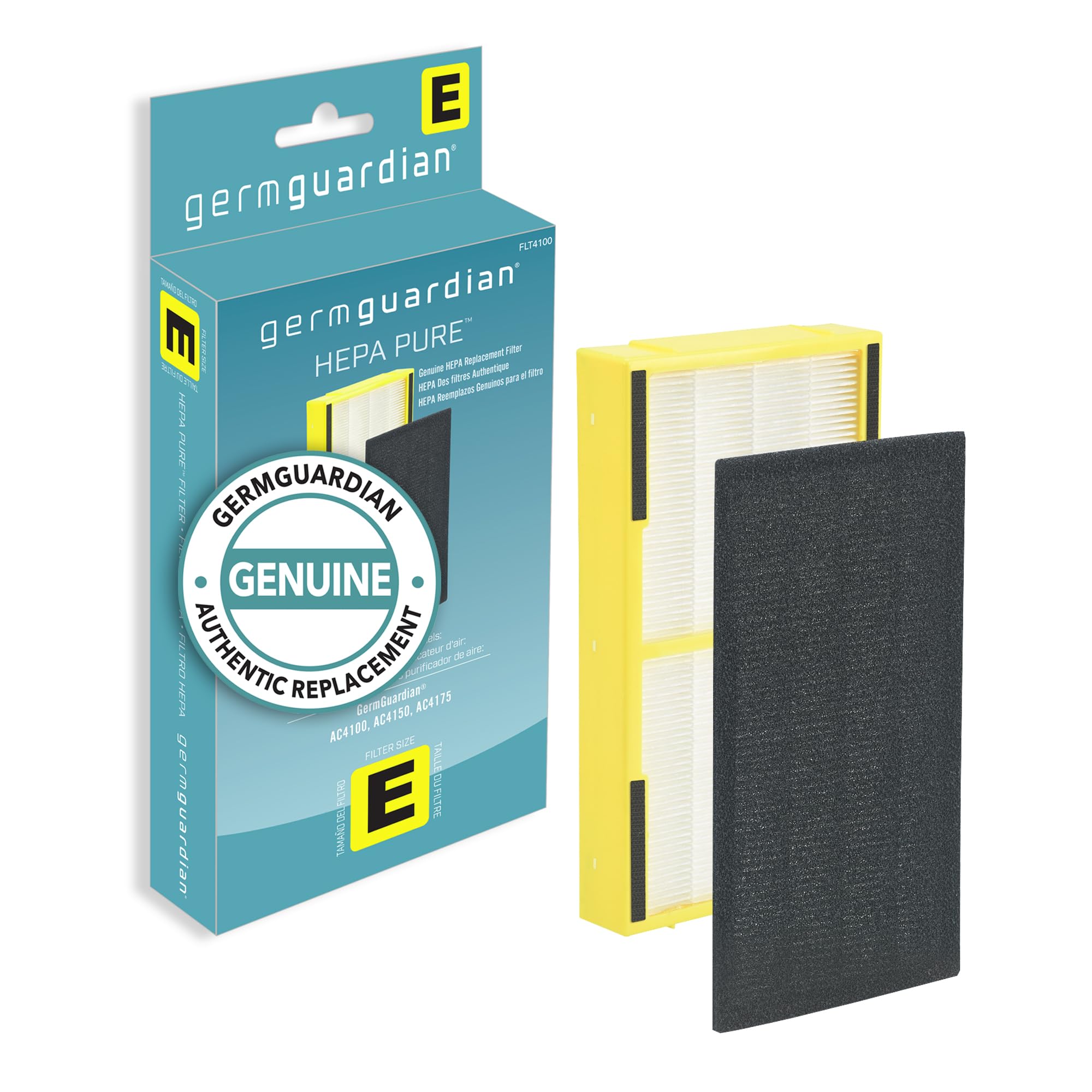 Germguardian Filter E Hepa Pure Genuine Air Purifier Replacement Filter, Removes 99.97% Of Pollutants, For Ac4100, Ac4100Ca Ac41