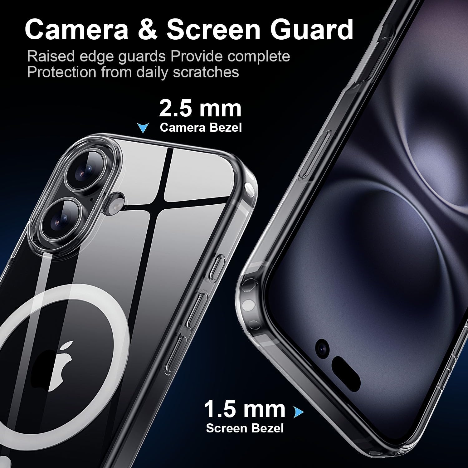Yzoiko Strong Magnetic Clear For Iphone 16 Case [10Ft Military Grade Protection] Compatible With Magsafe Anti Yellowing Shockpro