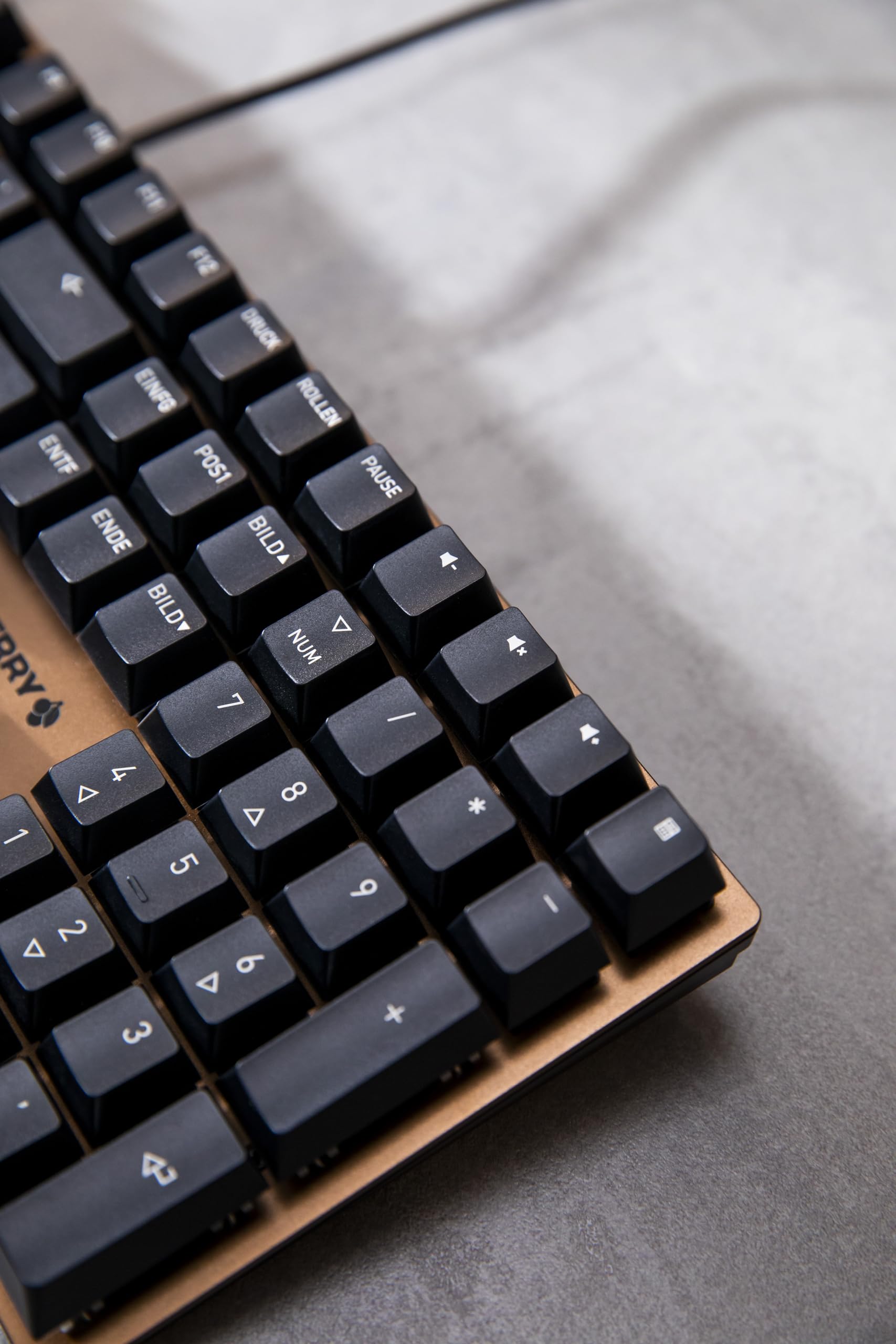 Cherry Kc 200 Mx Mechanical Office Keyboard With New Mx2A Switches. Modern Design With Metal Plate Frame. (Bronze W/Mx2A Brown S