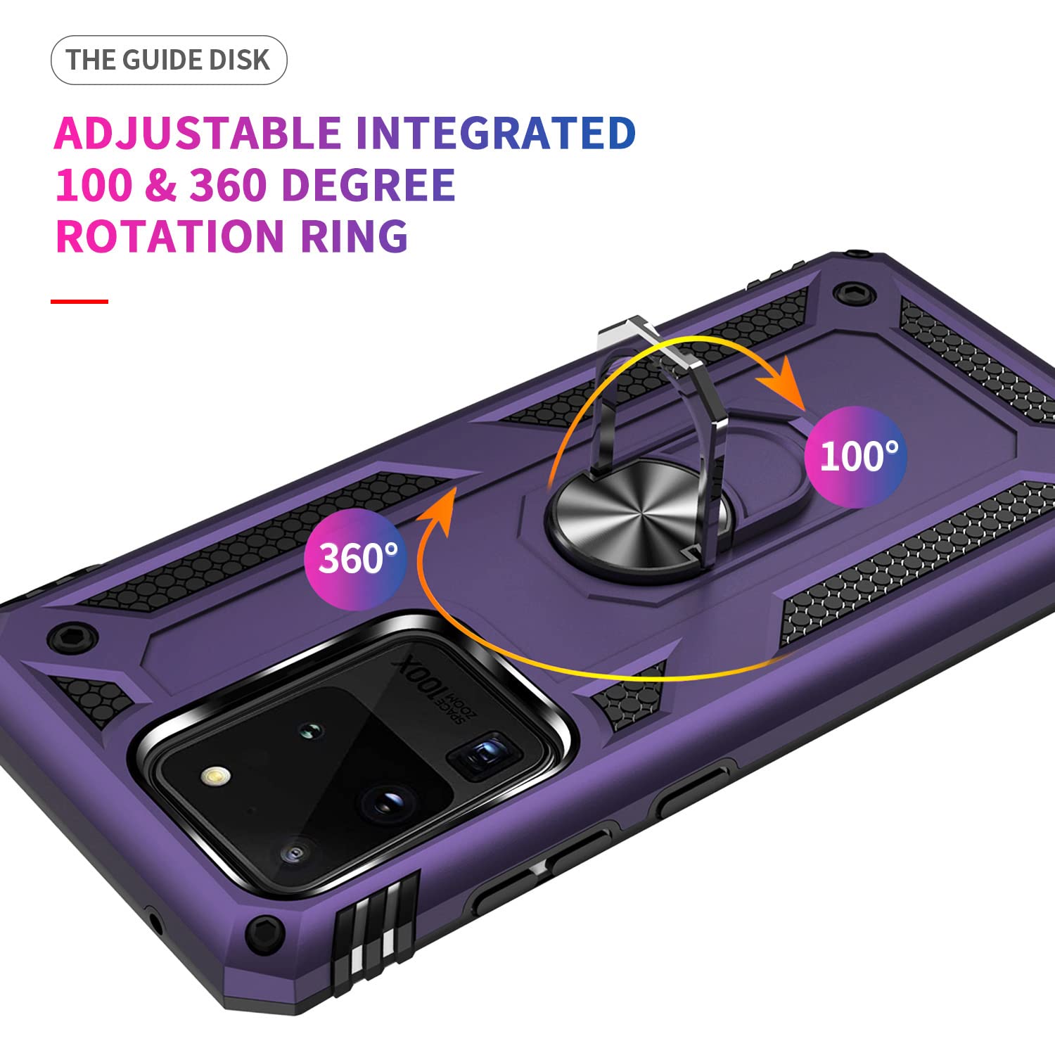 Addit Phone Case For Samsung Galaxy S20 Ultra Case Samsung S20 Ultra Phone Case, Military Grade, Heavy Duty, With Stand Ring, Su