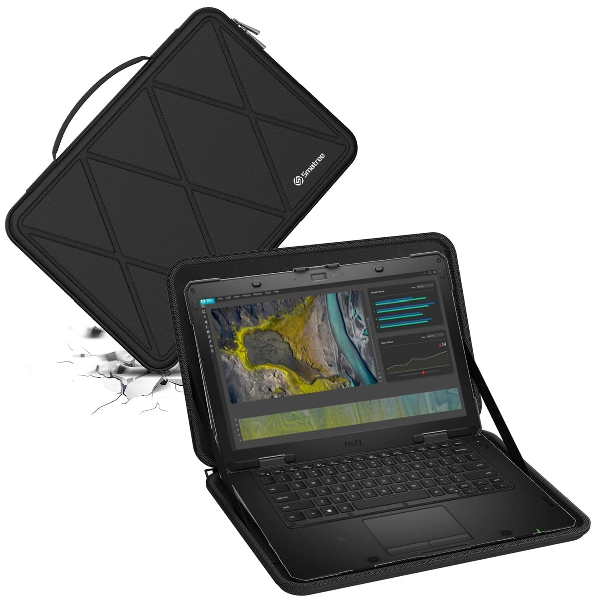 Smatree Hard EVA Protective Sleeve Case Compatible for 14 inch Dell Pro Rugged 14 Laptop, for 14 inch DELL Latitude 5430 Rugged Laptop, 14 inch DELL Rugged Laptop Sleeve Bag (X8260)