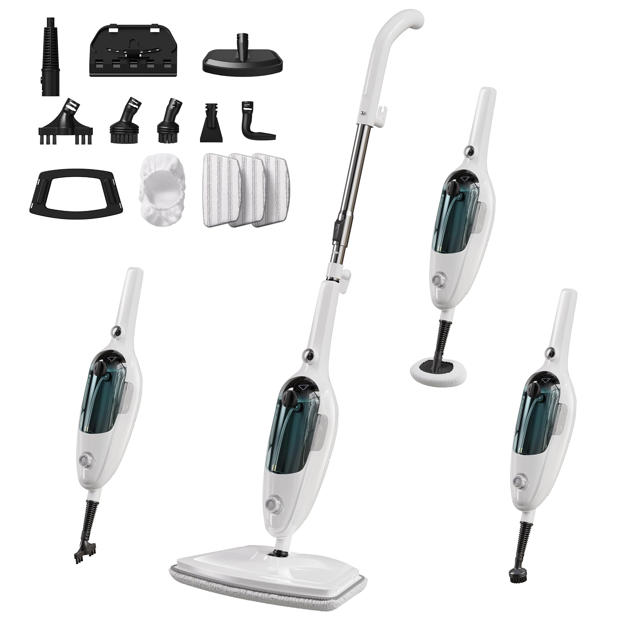 JOYMOOP Steam Mop & Handheld Steam Cleaner, 1100W Electric Steam Cleaner for Home, Fast Heat 20s, Adjustable Steam, Detachable W