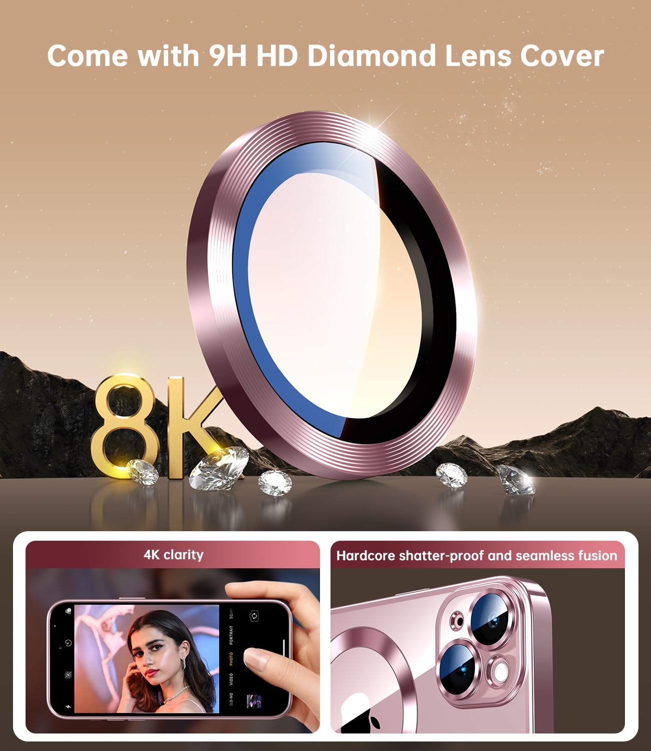 Waldeng For Iphone 15 Plus Case With Integrated Camera Lens Protector, [Compatible With Magsafe] [Original Iphone Exterior], Cry