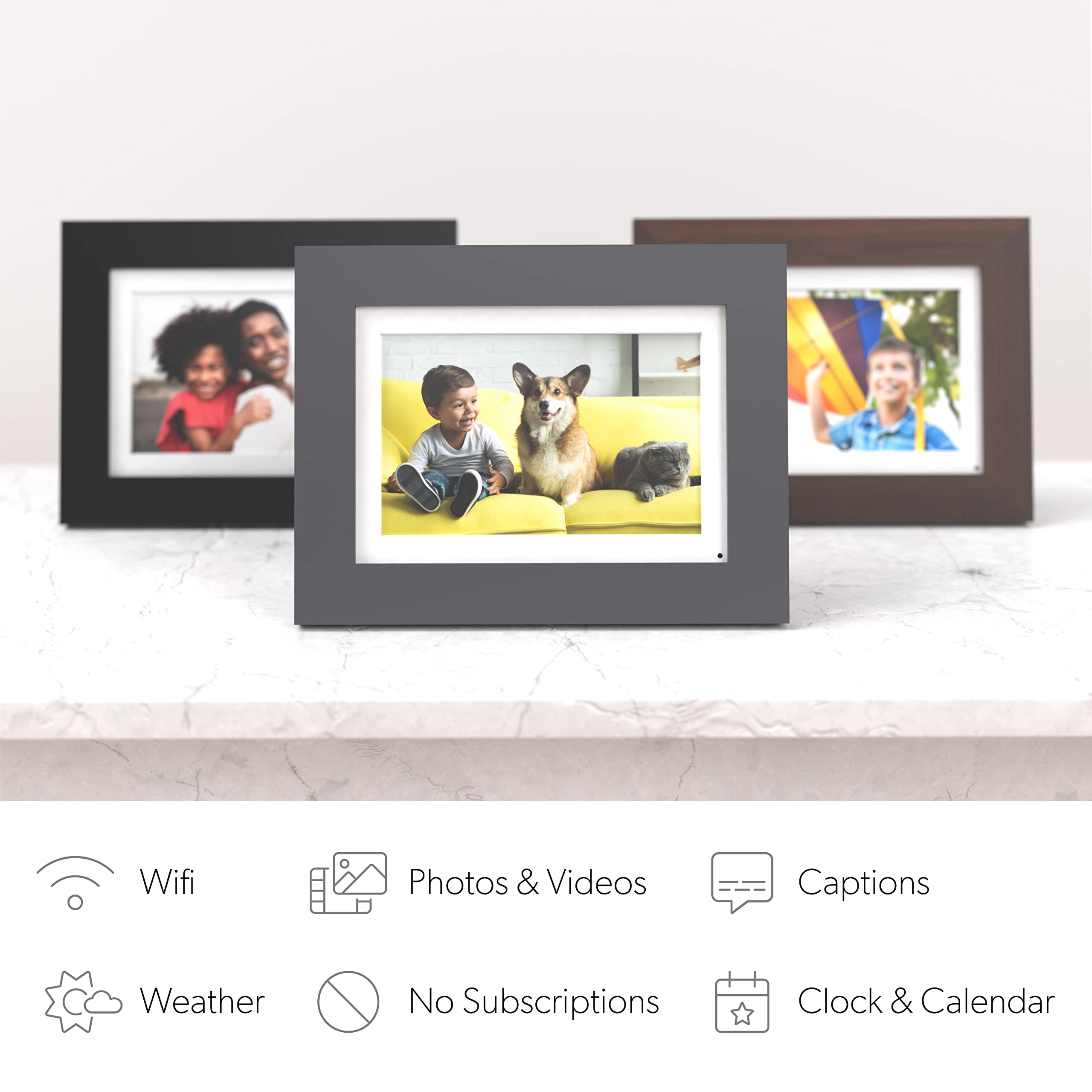 Simply Smart Home Photoshare 8    Wifi Digital Picture Frame, Send Pics From Phone To Frames, 8 Gb, Holds 5,000+ Photos, Hd Touc