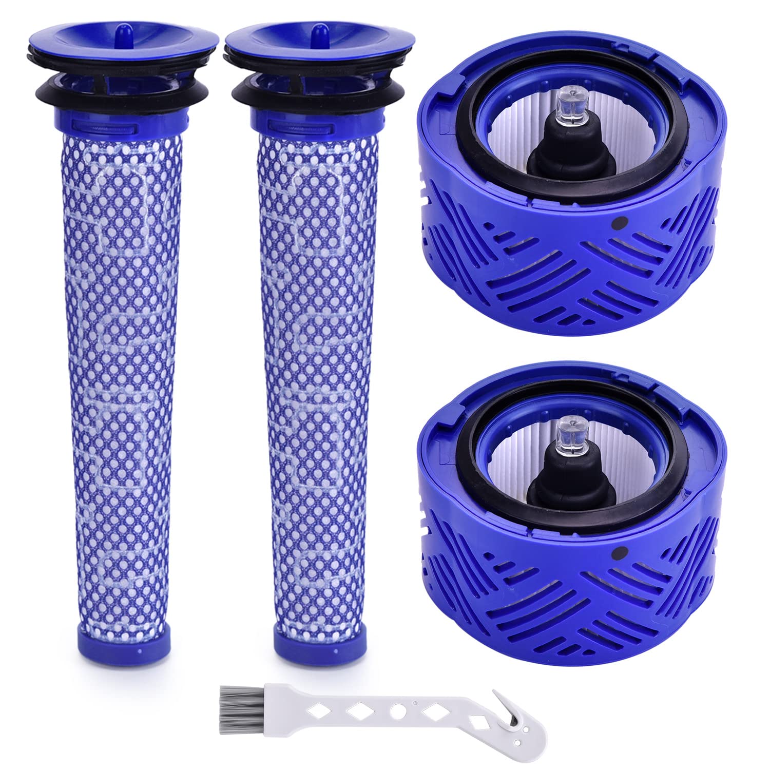 Leadaybetter V6 Filters Replacement For Dyson Absolute Total Clean Cordless Stick Vacuum, 2 Pack Post Hepa And Pre Filter Replac