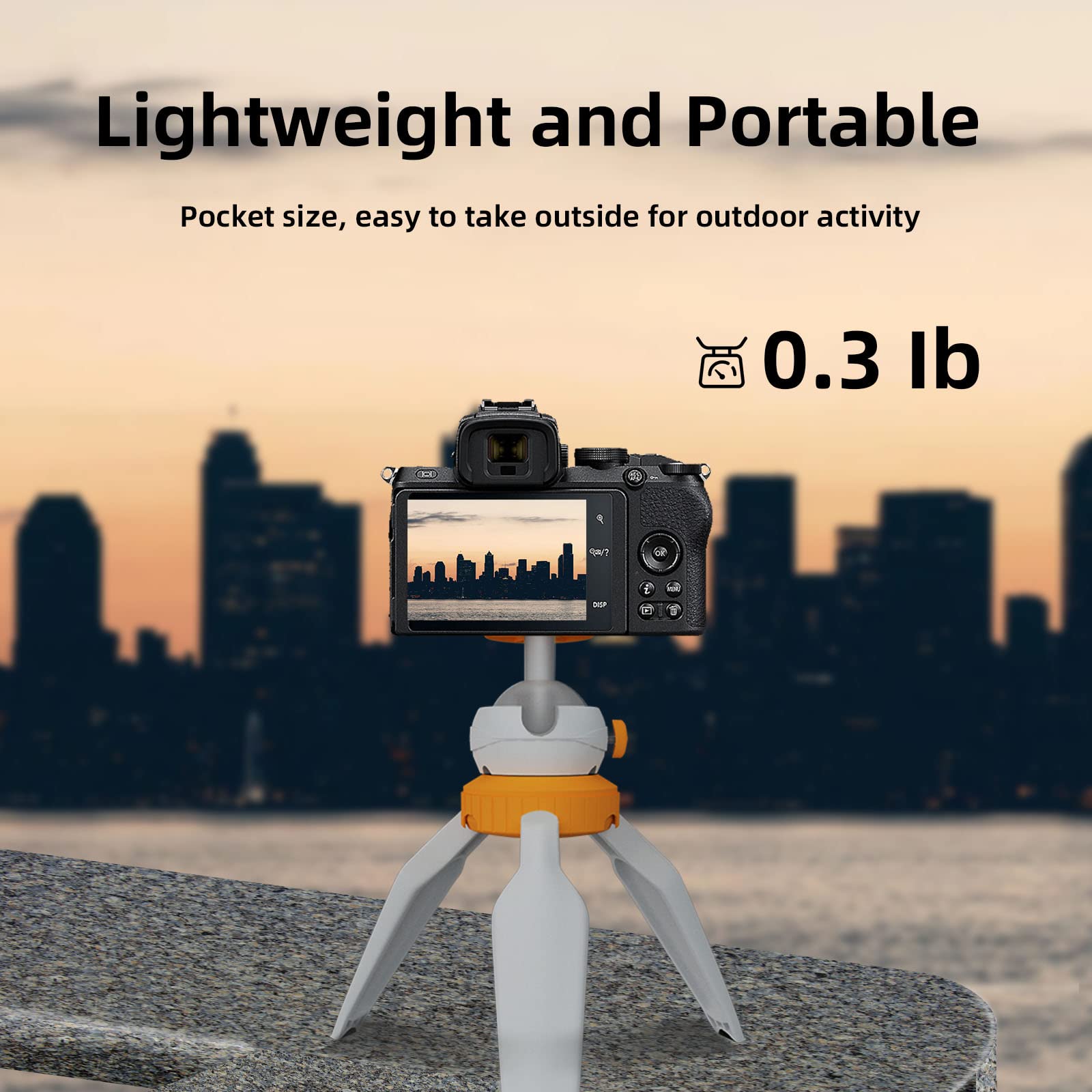 Photootlex Mini Camera Tripod With 360Adjustable Ball Head | Compact Camera Light Tripod Stand Suit For Tofu Light | Mini Projec