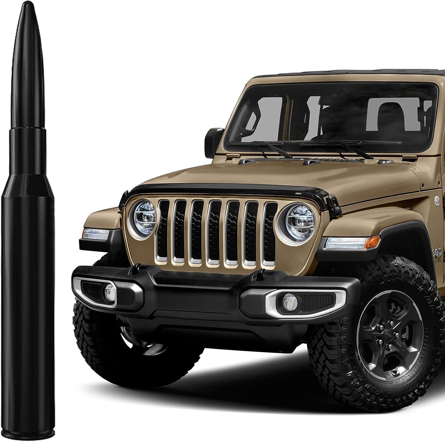 4 Inch Short Aluminum Antenna For Jeep Gladiator (Jt) (2020 2023), Jeep Liberty (2002 2007), Jeep Gladiator Jt Antenna Replaceme