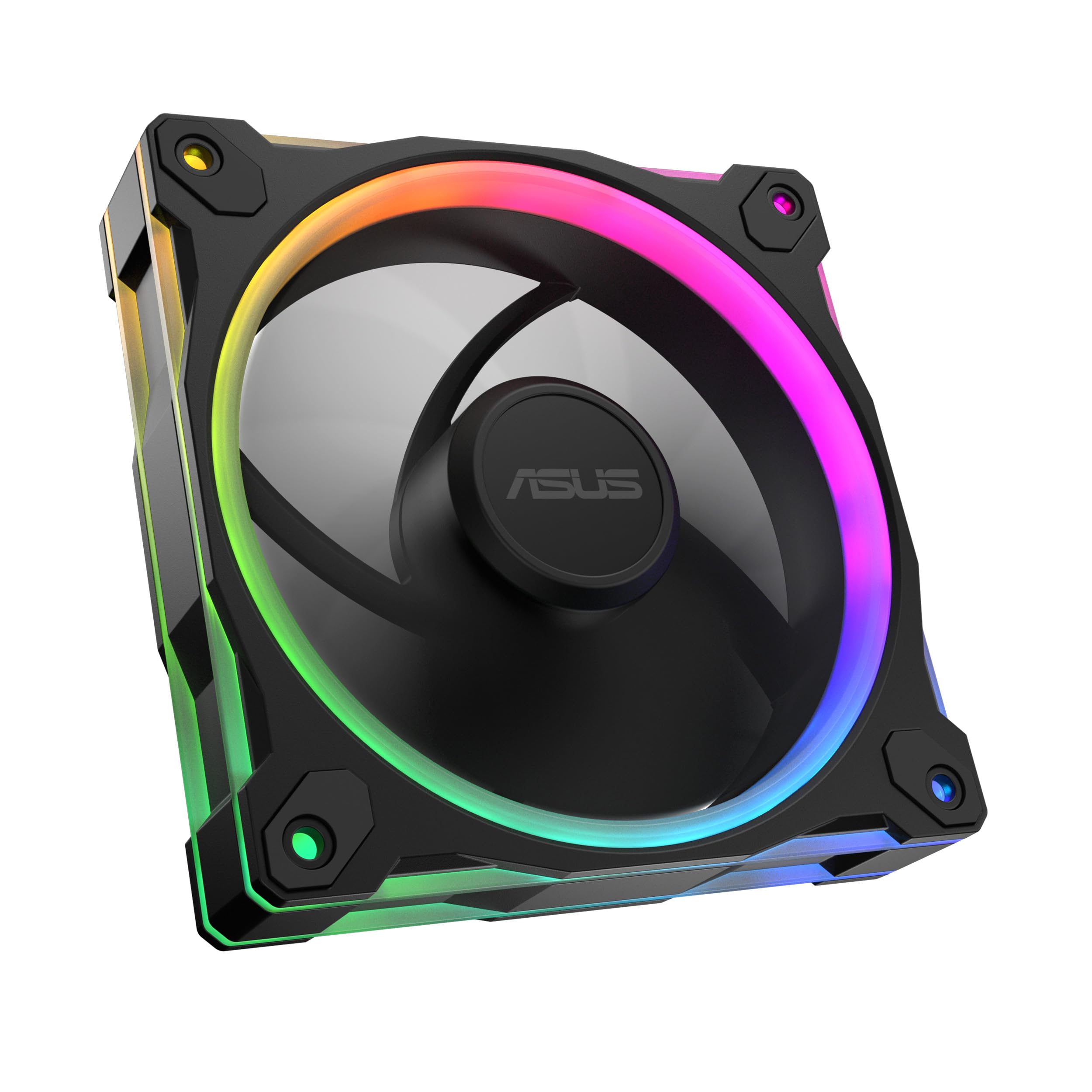 ASUS Prime MR120 ARGB Fan Black Single Pack, 28mm ExtraThick Frame, Quiet, highPerformance Cooling with PWM Control, 20 ARGB L