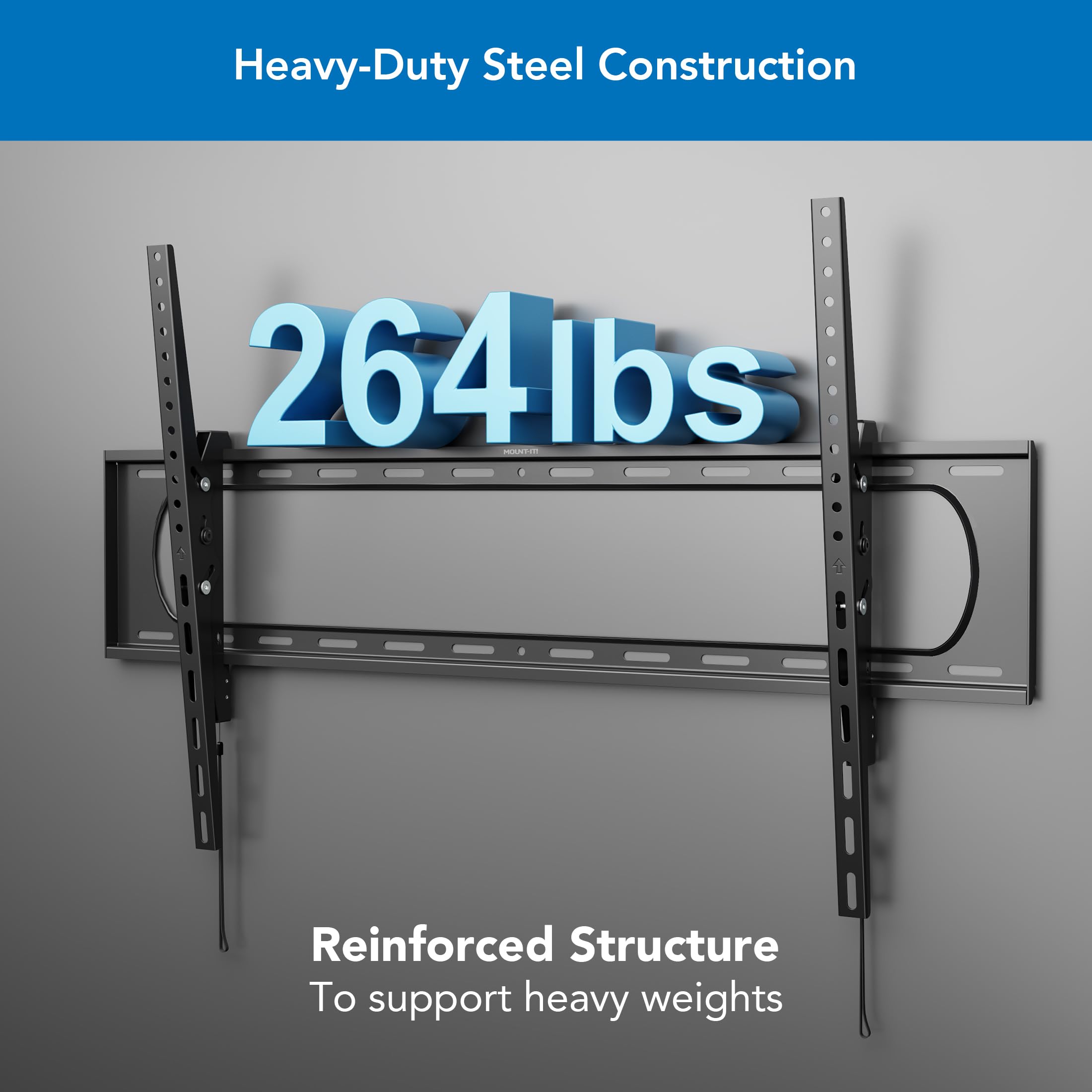Mount It! Heavy Duty XXL TV Wall Mount for Extra Large TVs, Tilting TV Mount, max VESA 900x600, Holds up to 264lb, Large TV Wall Mount for 60', 65', 70', 75', 80', 85', 90', 100', 120'