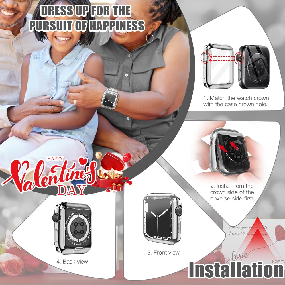 Top4Cus 38Mm Cover Soft Tpu Anti Scratch Lightweight 38Mm Iwatch Case All Around Screen Protector, Optional Cases Compatible Wit