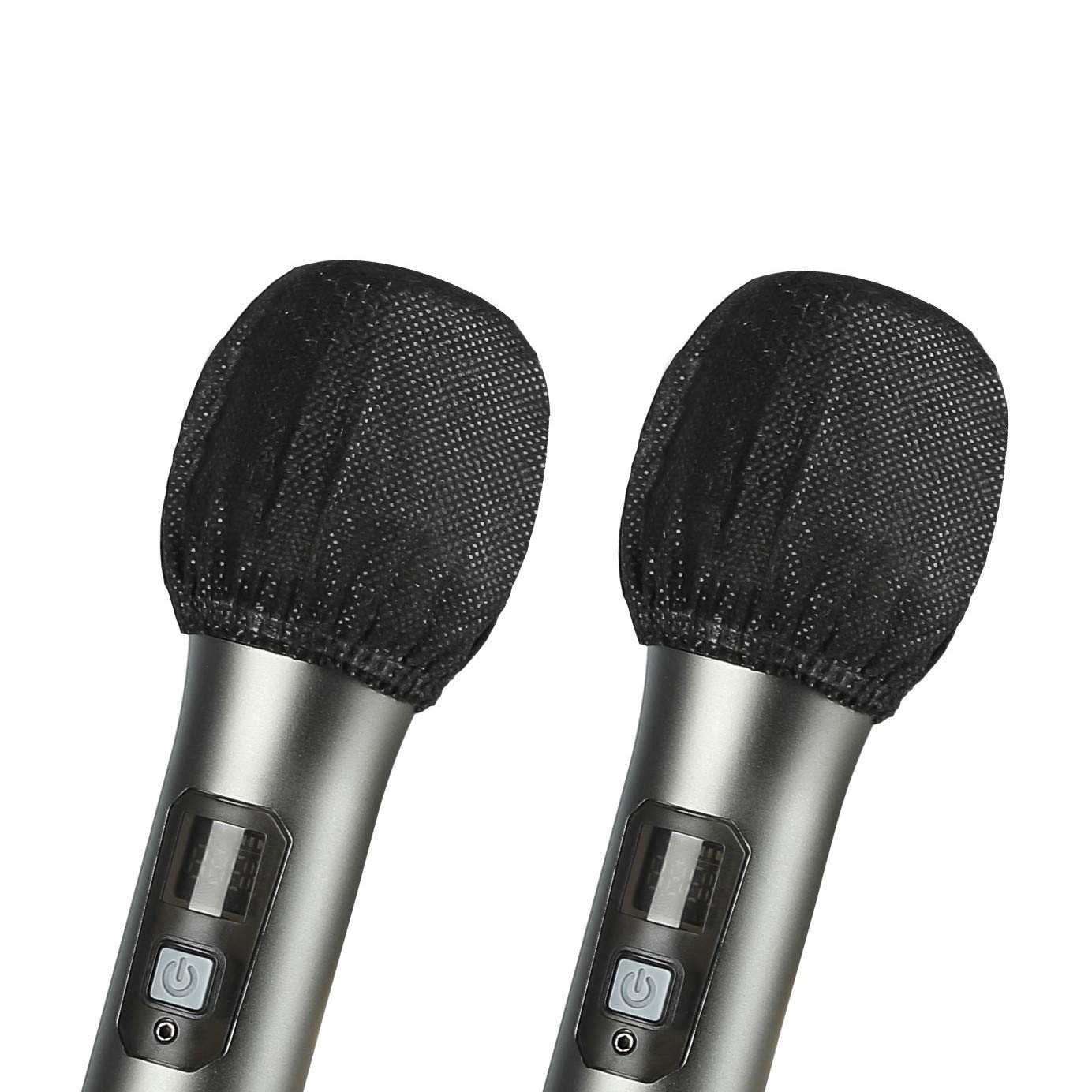 200 Pcs Disposable Microphone Cover Non Woven Handheld Microphone Windscreen Protective Cap For Recording Room, Ktv And Any Shar