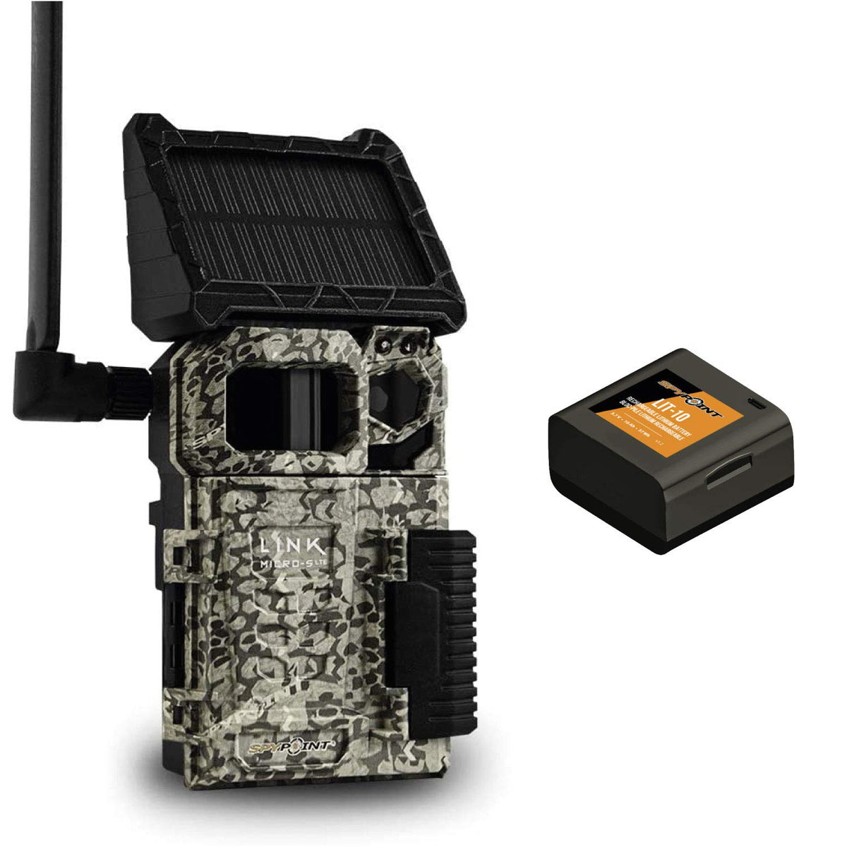 Spypoint Link Micro S Lte V Trail Camera Cellular Solar Panel 10Mp Photos Night Vision 4 Led Infrared Flash 80'Detection Flash R