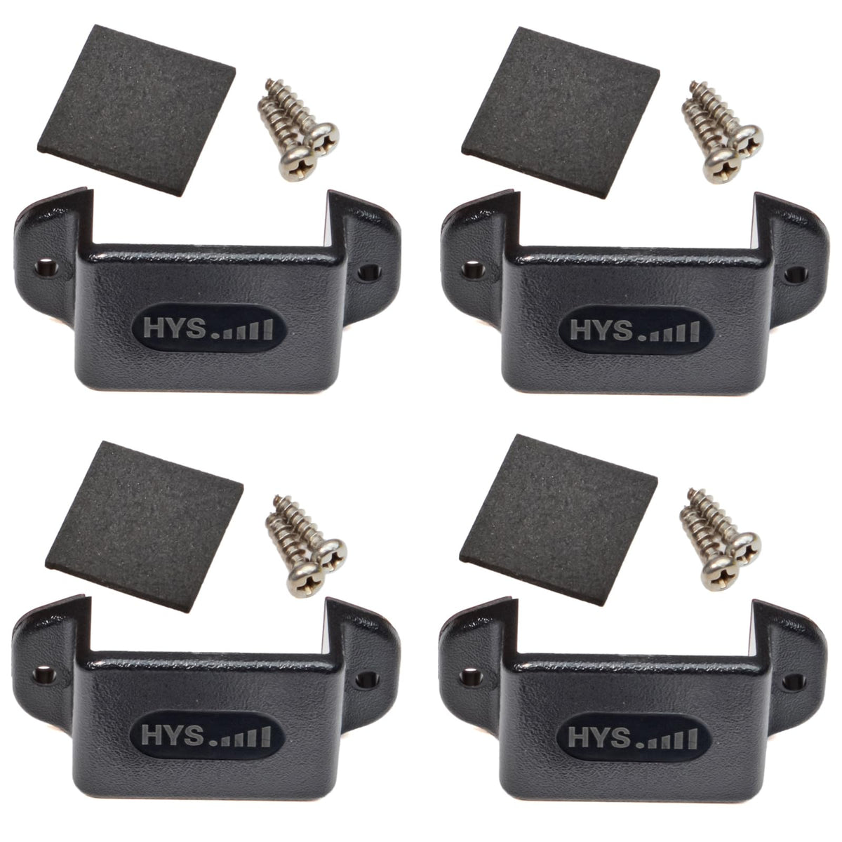 Hys Walkie Talkie Single Side Radio Car Mount, Car Radio Mounting Kit With Screws For Handheld Cb & Vhf Uhf Handheld Two Radio With Belt Clip (Packing Of 4Pcs)