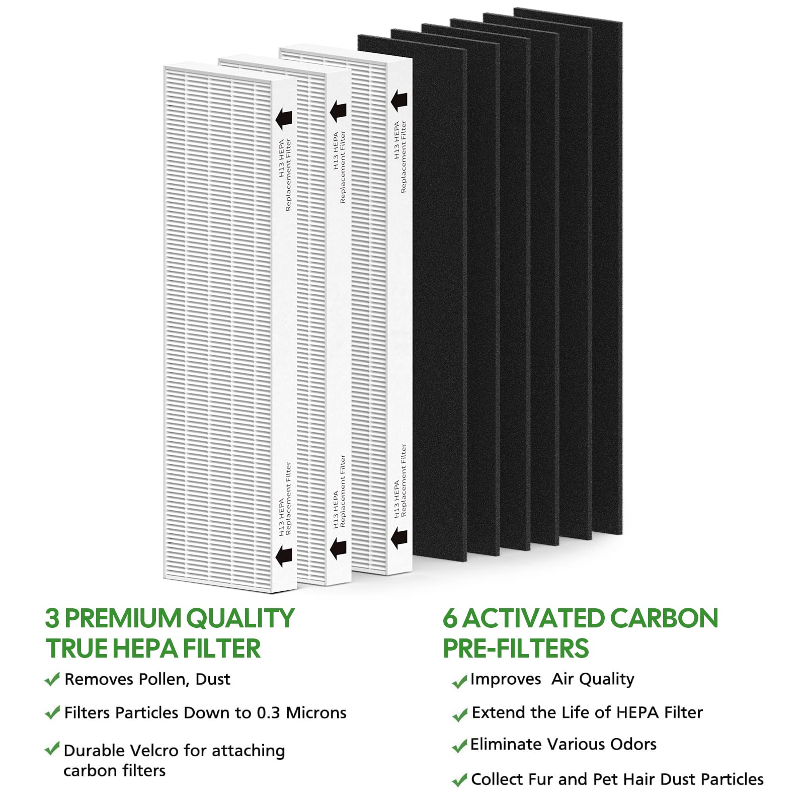 Cfkreya True Hepa Replacement Filter, Compatible With Fellowes Aeramax 100, Aeramax 90, Dx5 & Db5 9287001 9324001, 3 H13 True He