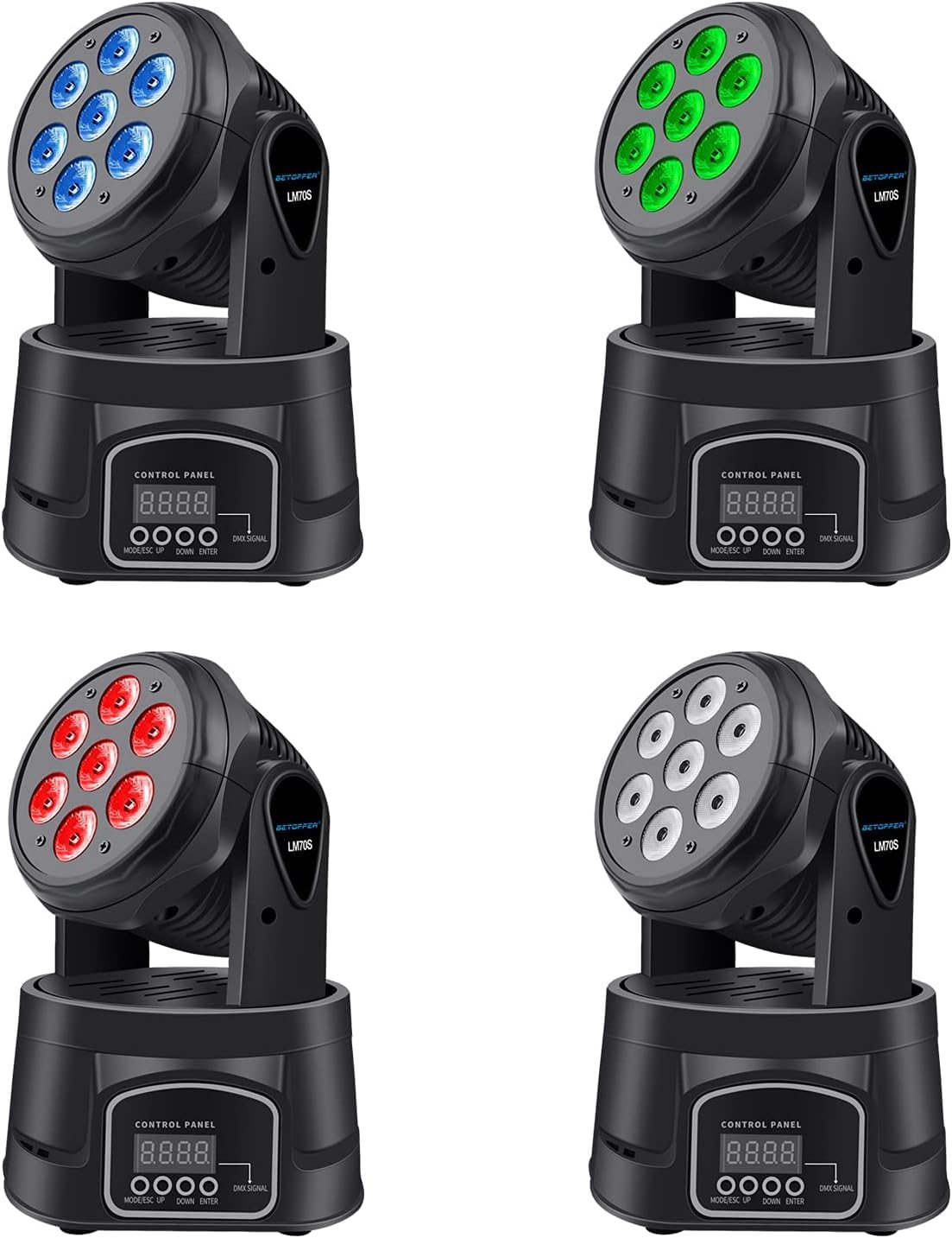 Betopper Moving Head Rgbw, Dj Lights, Sound Activated/Dmx Lighting, Moving Head Lights For Stage, Party, Live, Dj, Bar, Disco Li