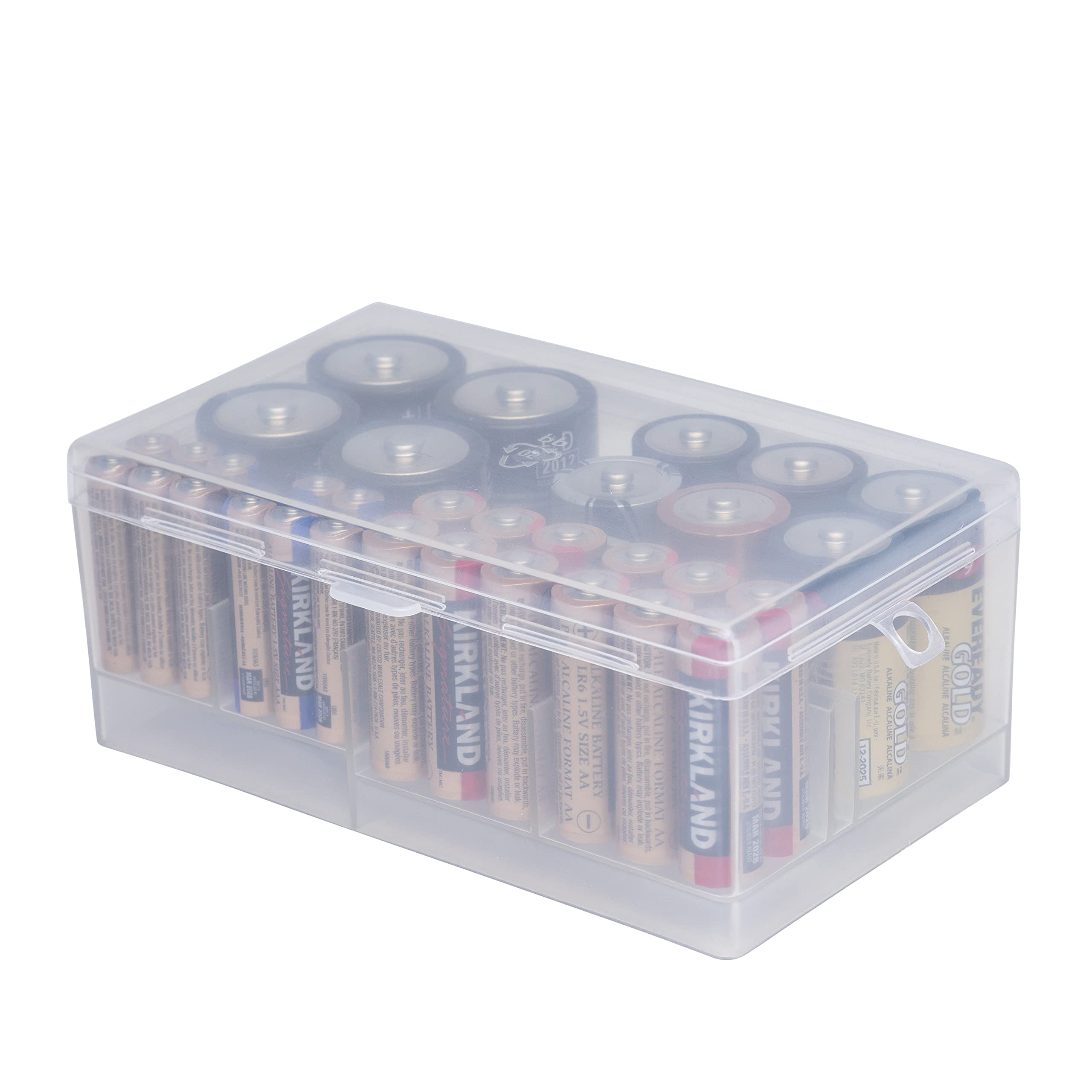Dial Industries Battery Storage Organizer Case, 12 Aaa, 12 Aa, 6 C, 4 D