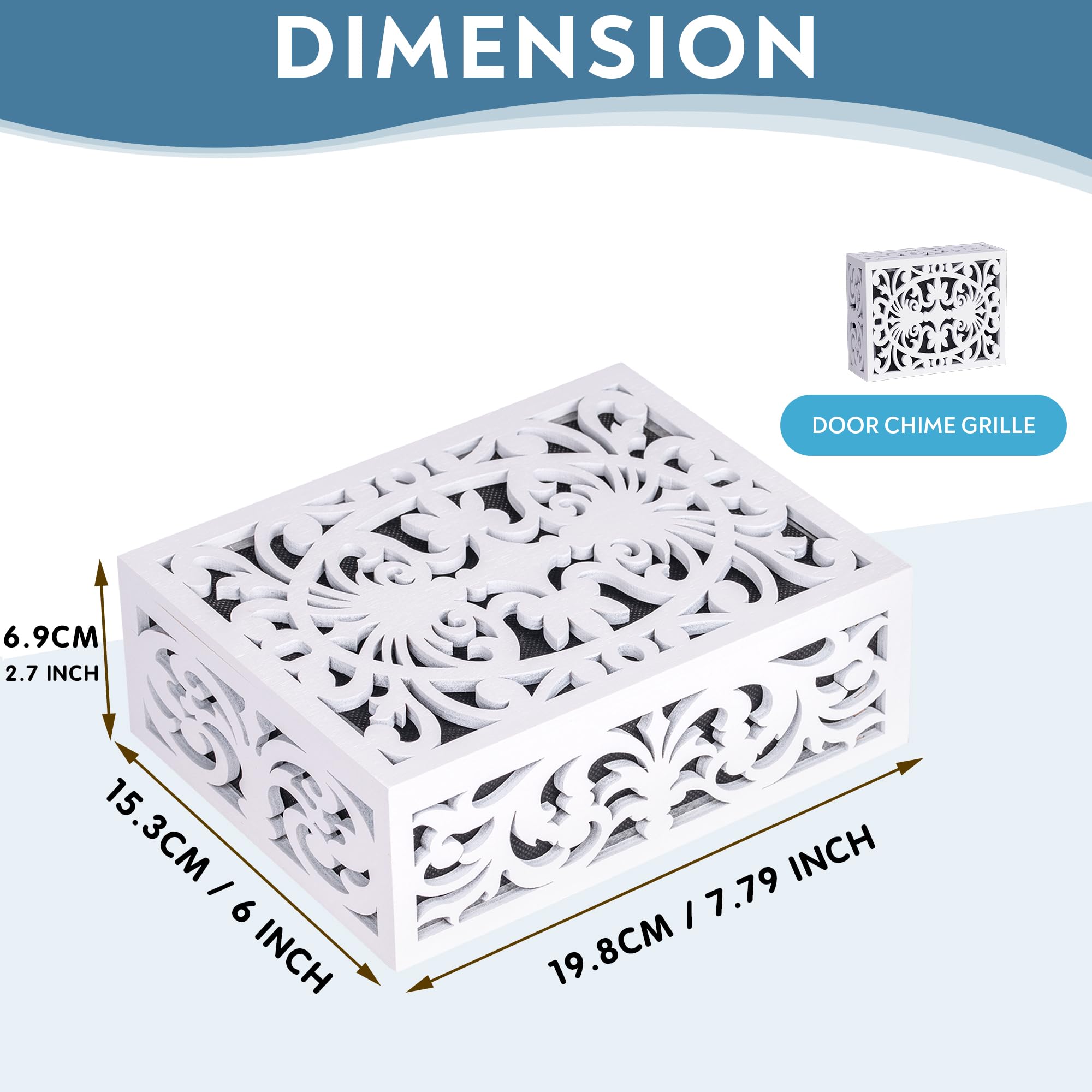 Graues Doorbell Cover | Modern Design Door Chime Covers Decorative | Wooden Doorbell Cover Box Only