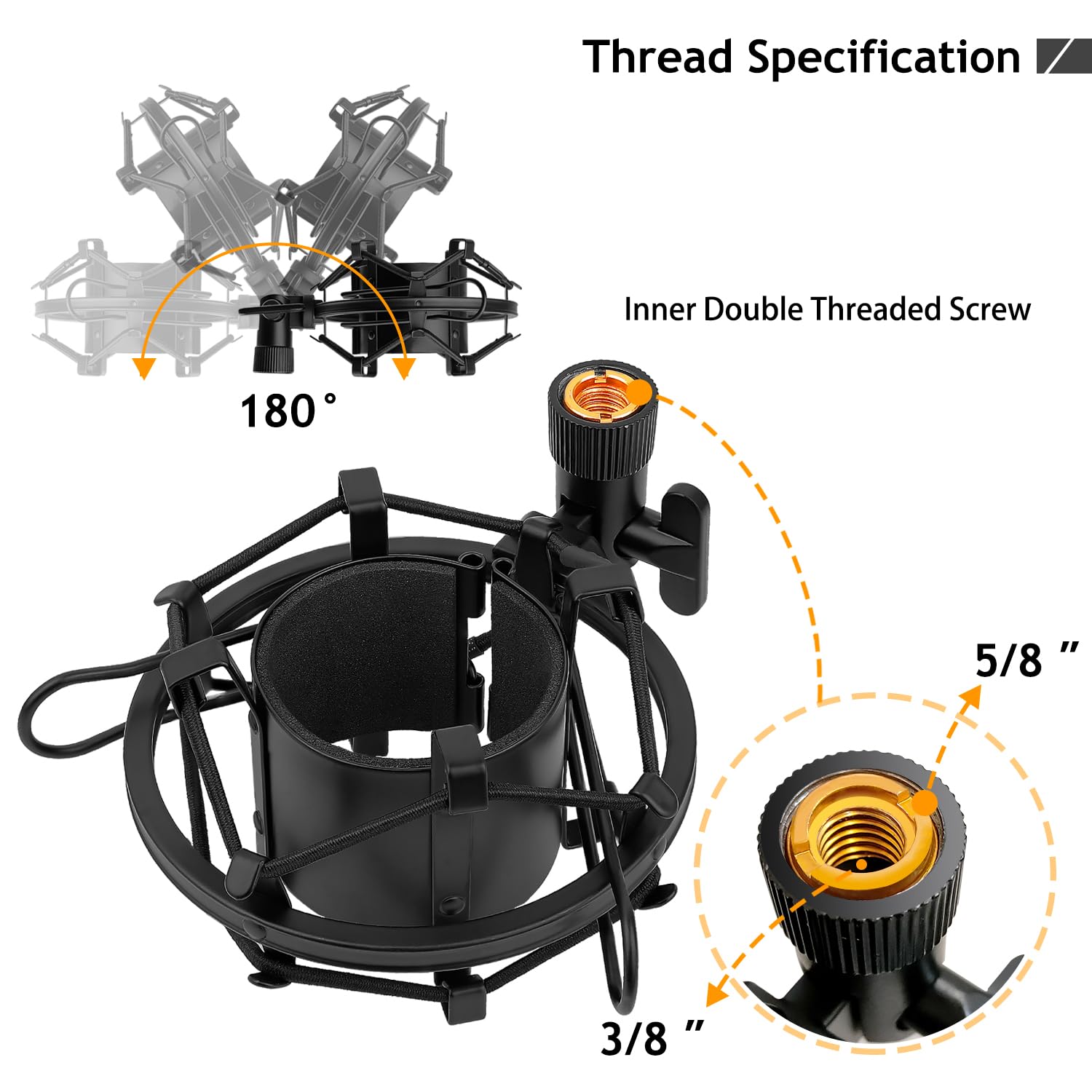 At2020 Desktop Microphone Stand, Adjustable Table Mic Stand With Mic Shock Mount For Audio Technica At2020 At2020Usb+ At2035 Atr2500 Condenser Studio Microphone By Frgyee