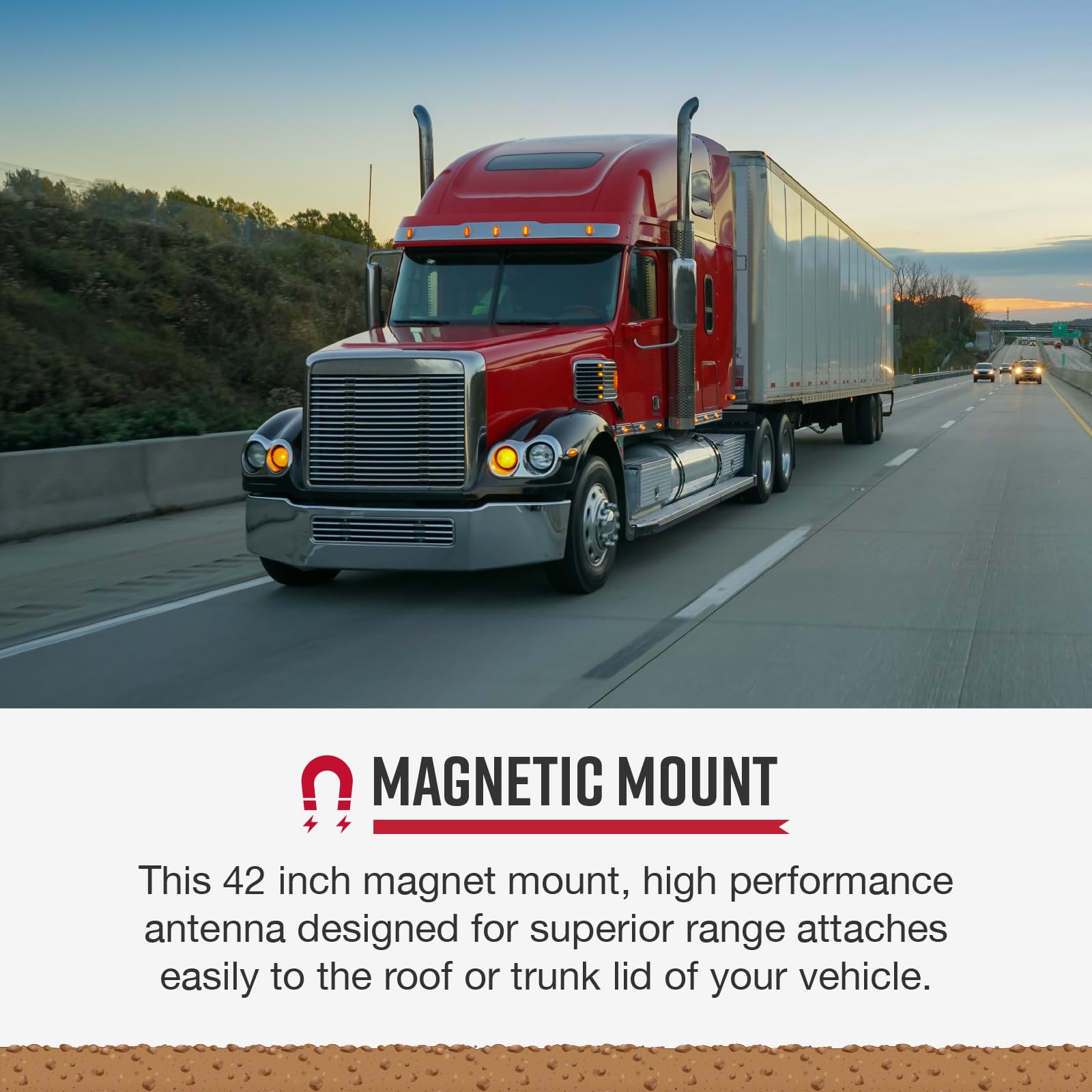 Cobra Hga 1500 Hga1500 36 Inch Magnetic Mount Cb Antenna Heavy Duty Magnet, For Use In Cars, Suvs Recreational Vehicles 300 Watt