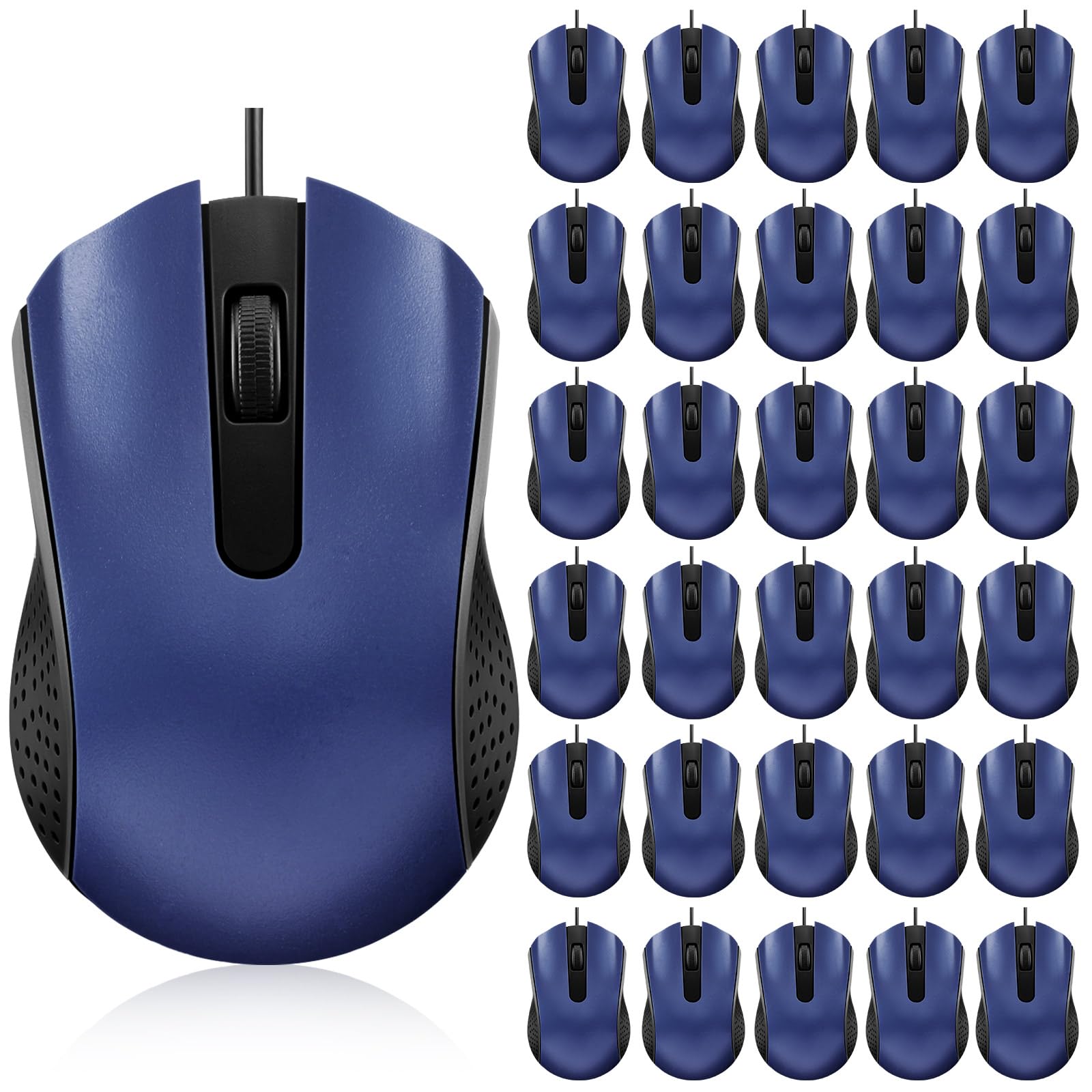 30 Pcs Usb Wired Mouse Computer 3 Button Mice Bulk Corded Usb Mouse For Pc Desktop Laptop Computer Office School Home Classroom