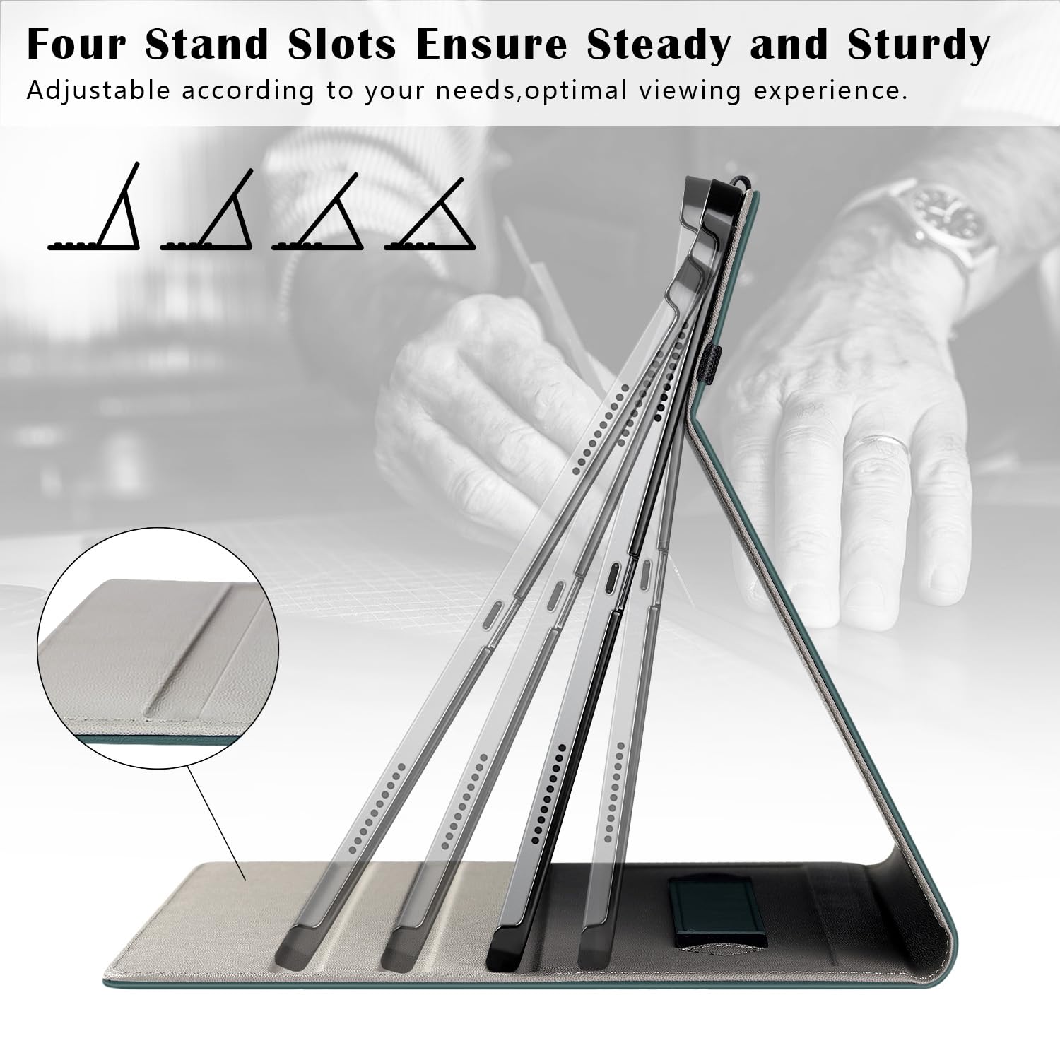 Ztotopcases For Ipad Air 13 Inch (M2) Case 2024/Ipad Pro 12.9 Inch 3Rd Generation 2018, Premium Leather Folio Cover (Supports Ip