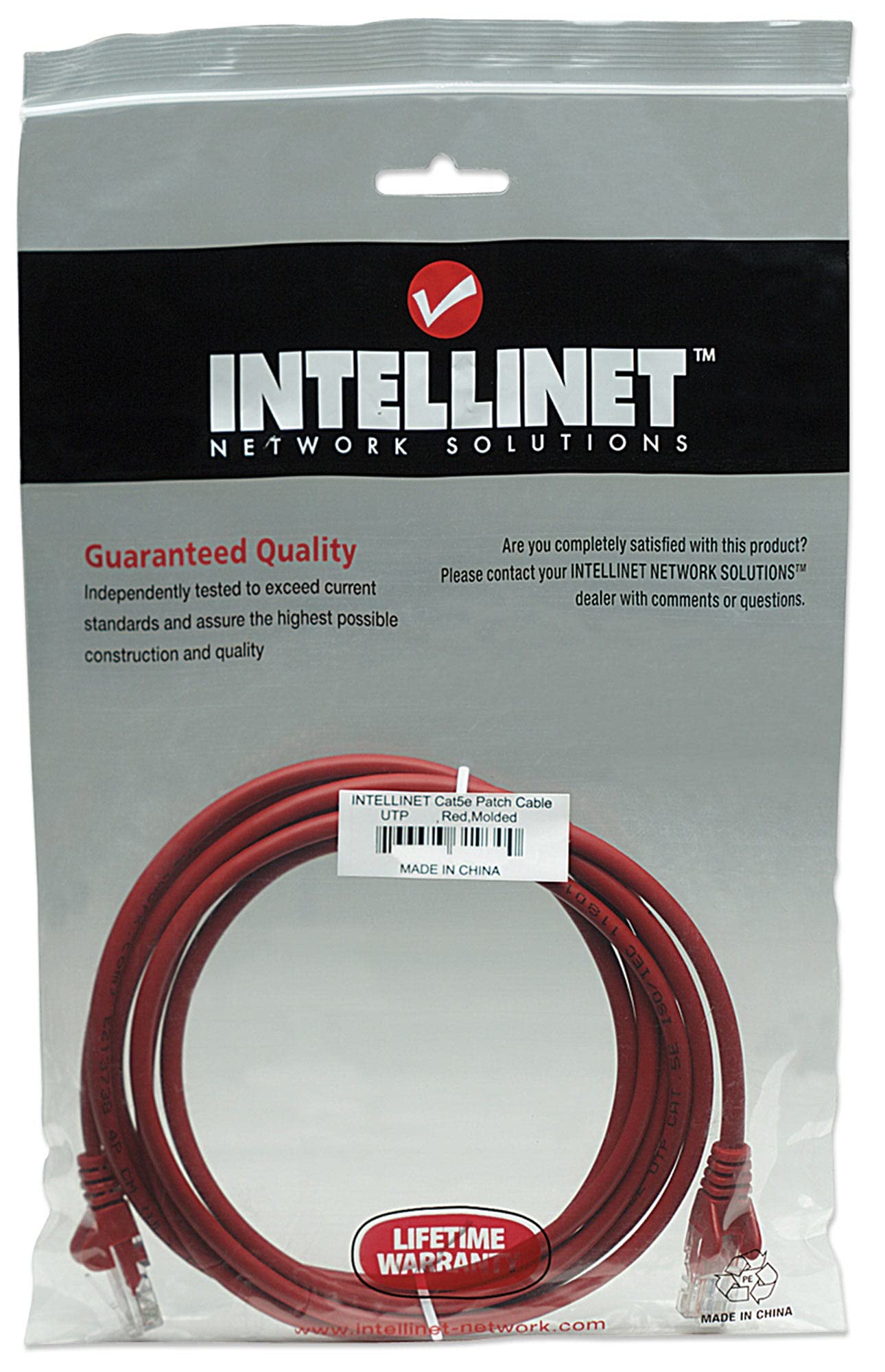 Intellinet Network Solutions Cat5E Rj 45 Male/Rj 45 Male Utp Network Patch Cable, 14 Feet (319843)