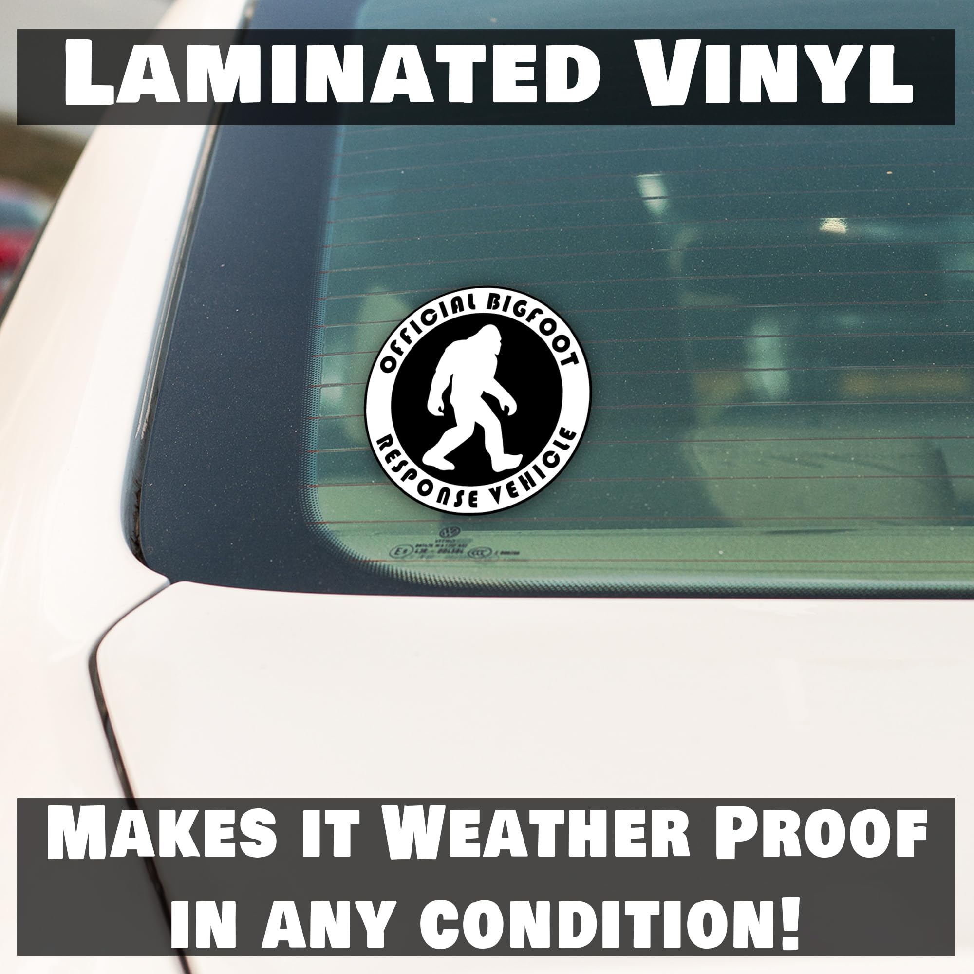 Bigfoot Response Vehicle Vinyl Decal Sticker | Cars Trucks Vans Walls Laptops Cups | White On Black Background | 5.5 Inches | Kc