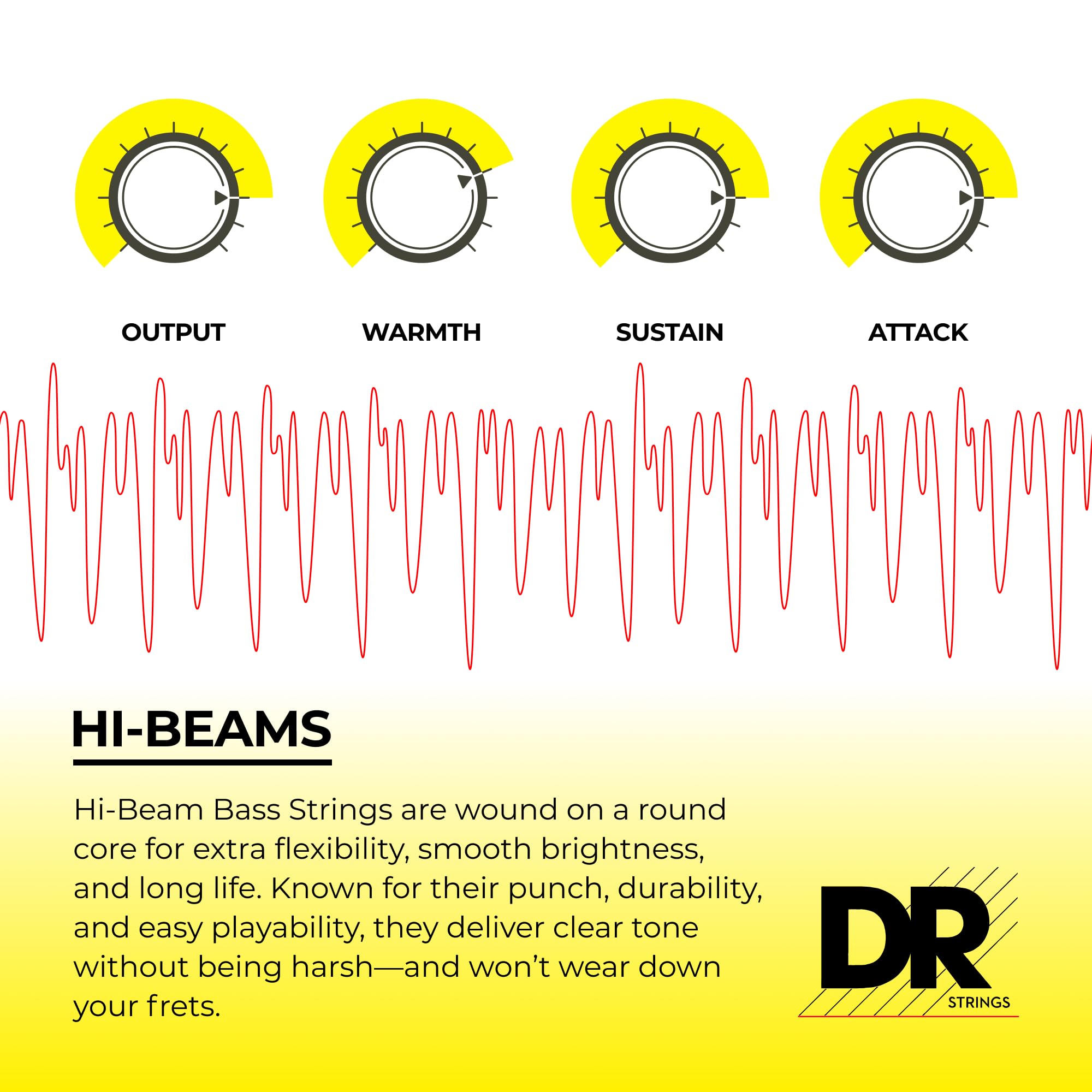 Dr Strings Hi Beam   Stainless Steel Round Core 40 95