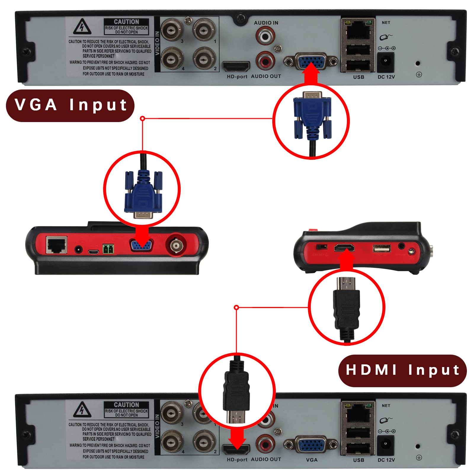 ?Upgrade? Portable Wrist Cctv Tester,5'' Lcd Monitor,Hdmi In &Vga In,Camera Debugging Helper