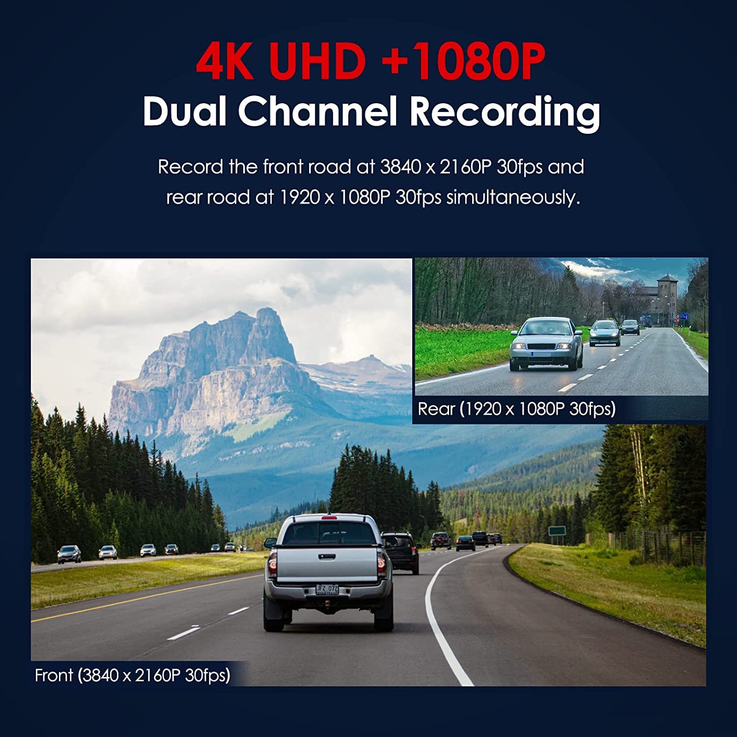 Viofo A129 Pro Duo Dash Cam 4K + 1080P Front And Rear Dashcam, 5Ghz Wifi Gps Built In, Ultra Hd Dual Car Camera, Sony 8Mp Sensor