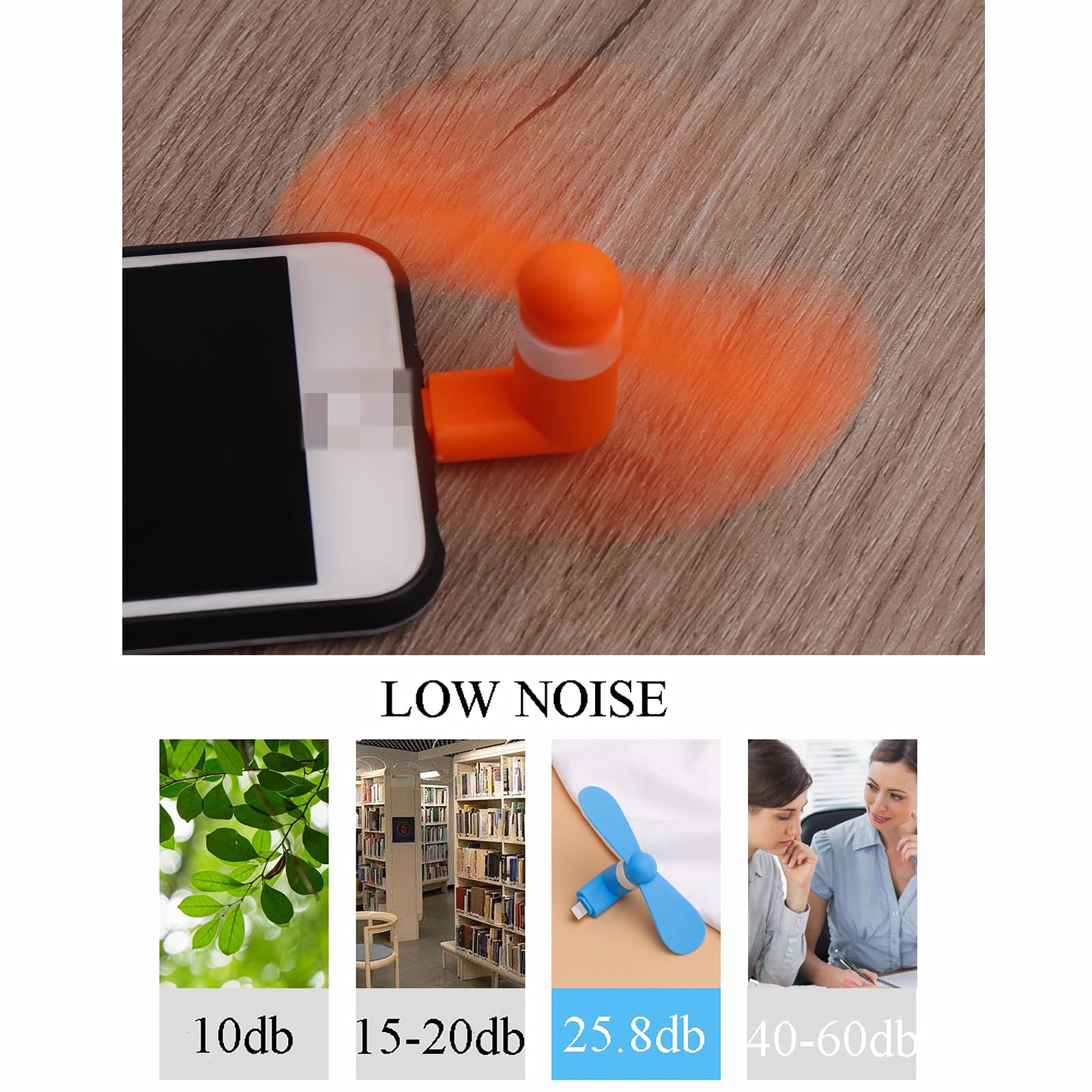 Mimiracle Mini Cellphone Fan Portable Mobile Phone Fan Compatible With Typec Iphone And Typec Phone, Summer Accessories (6 Pack)