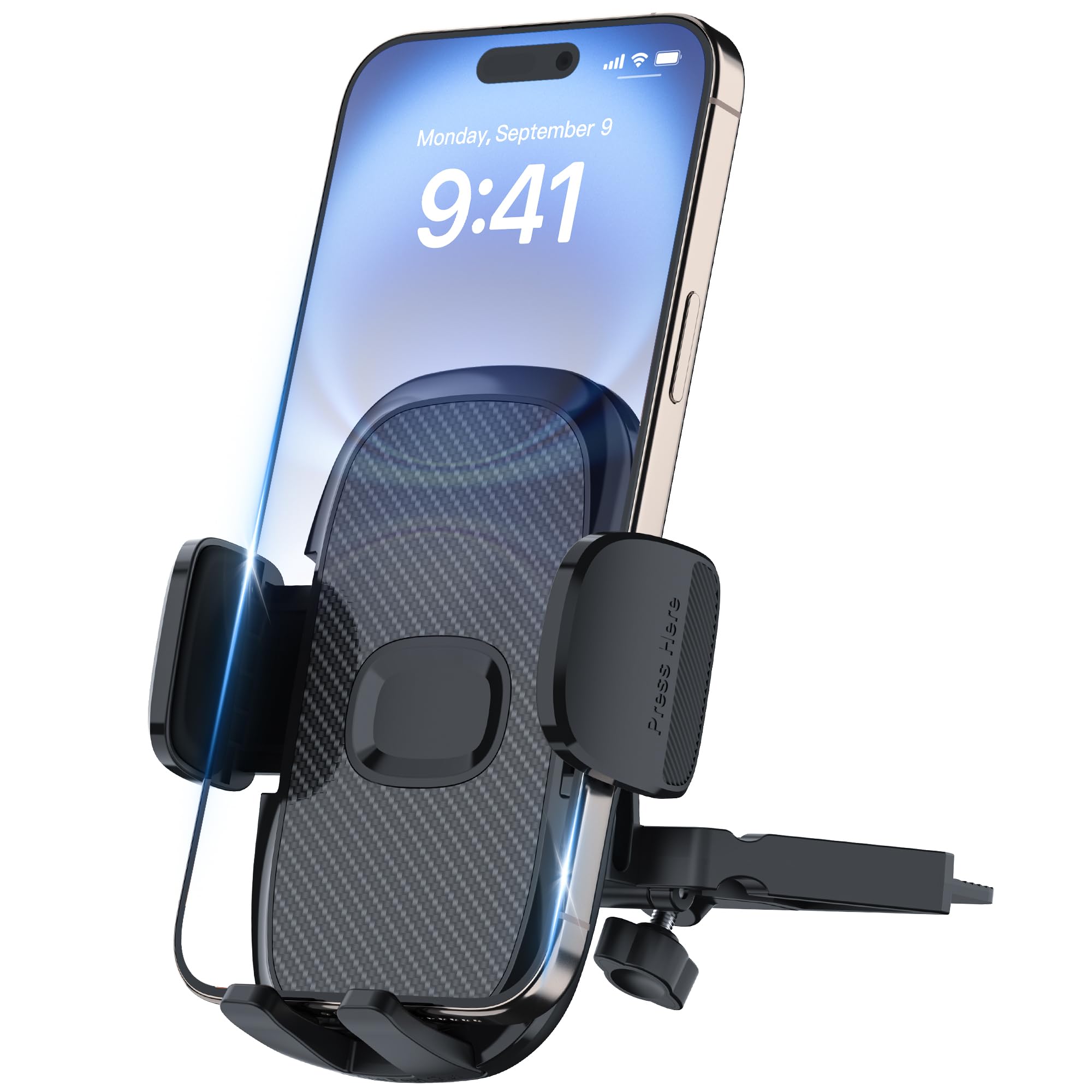 Ntmy Sturdy Cd Slot Phone Mount With One Hand Operation Design, Hands-Free Car Phone Holder Universally Compatible With All Ipho
