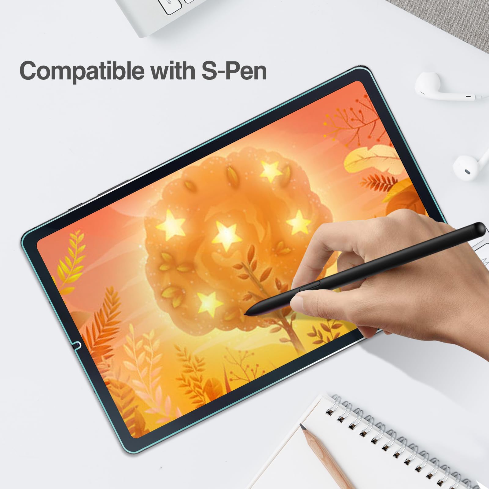 Procase Screen Protector For Galaxy Tab S6 Lite 10.4 Inch 2024/2022/2020(Sm P620/P625/P613/P619/P615/P610), Hd Clear 9H Hardness