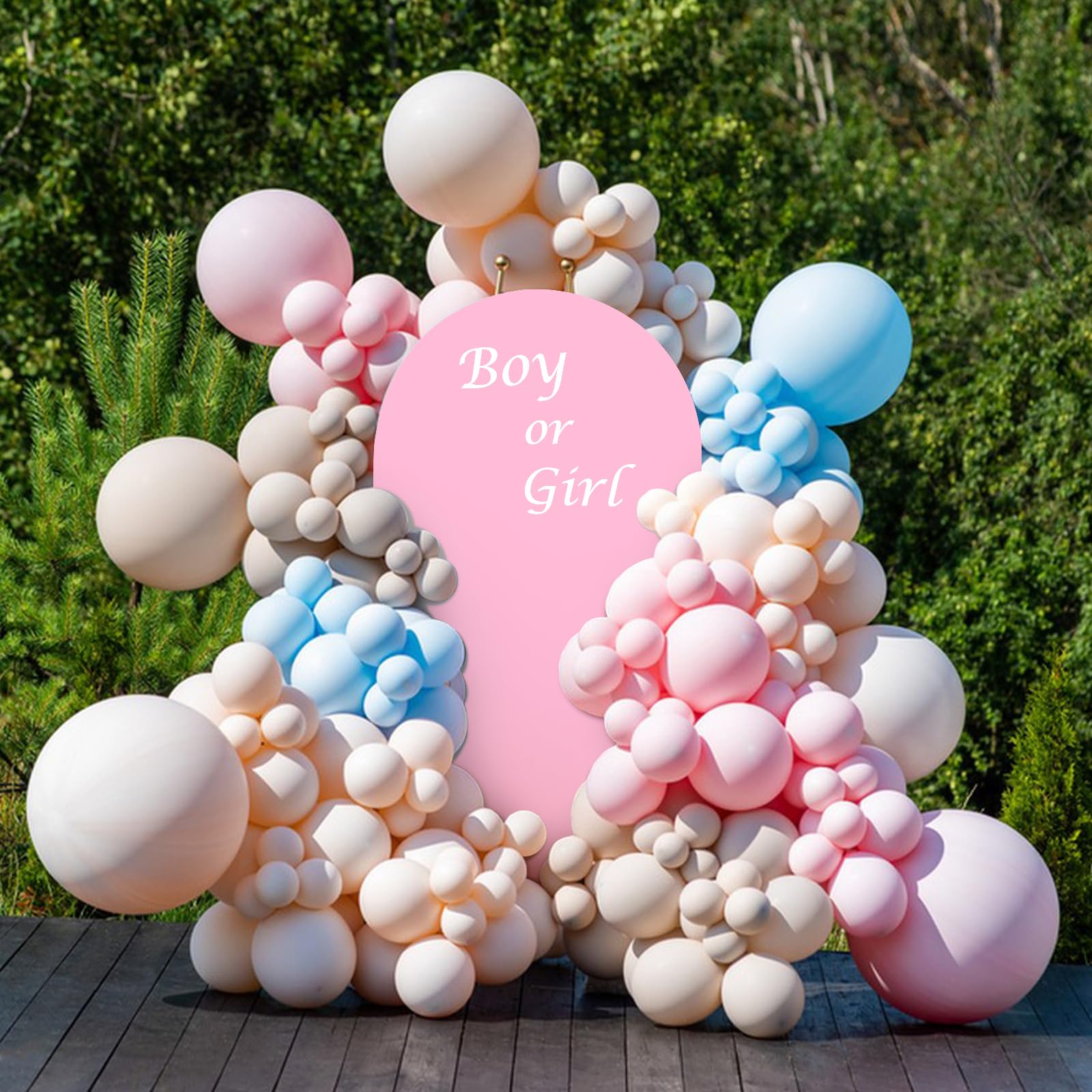 Babenest 7.2Ft Pink Wedding Arch Cover, Spandex Fitted Arch Backdrop Cover For Photography, Round Top Chiara Stand Cover For Par