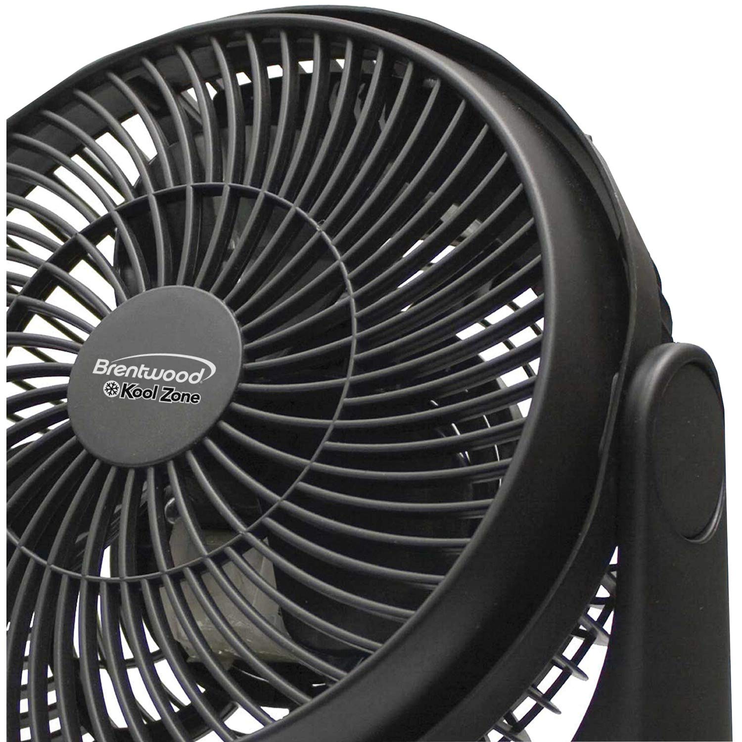 Brentwood Kool Zone High Velocity Air Circulator Fan, 3-Speed 8-Inch, Black
