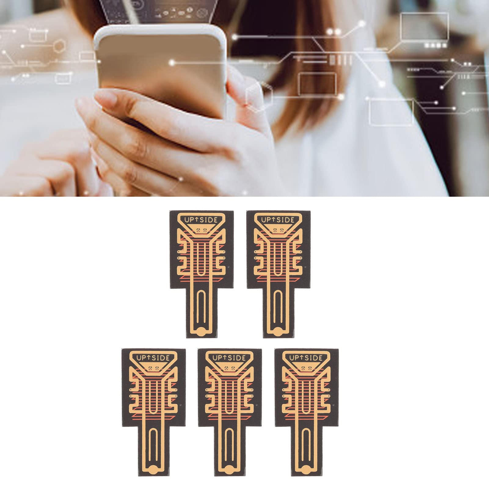 5Pcs Phone Signal Booster Sticker, Antenna Signal Booster Amplifier, Antenna Booster Compact Improve Signal Antenna Booster Sticker For Outdoor Camping Elevators Tunnels, Etc