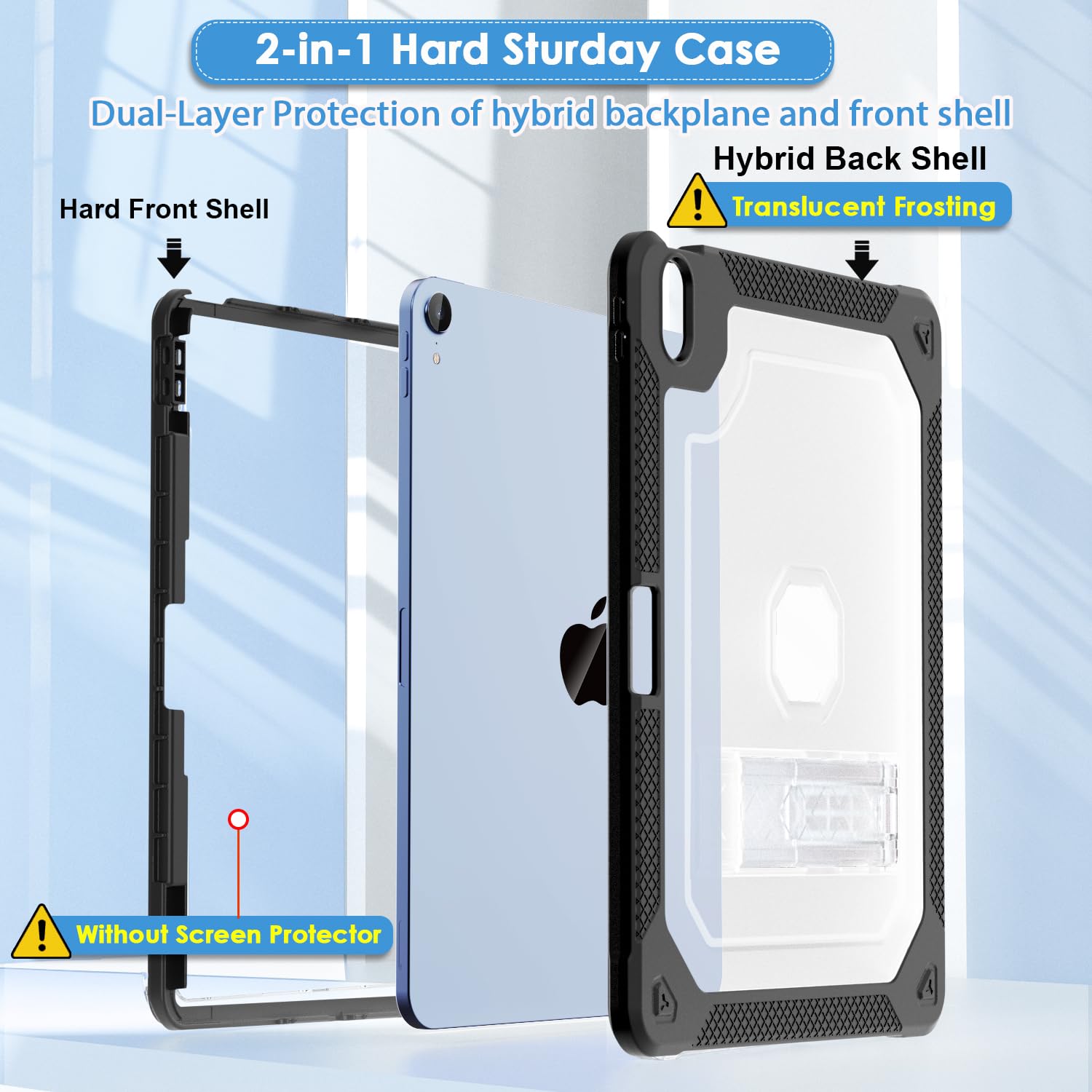 Zonefoker For New Ipad Air 13 Inch Case 2024 M2, 13'' Ipad Air Case 6Th Gen 2024 13 Inch Slim Cover With Pencil Holder Heavy Dut